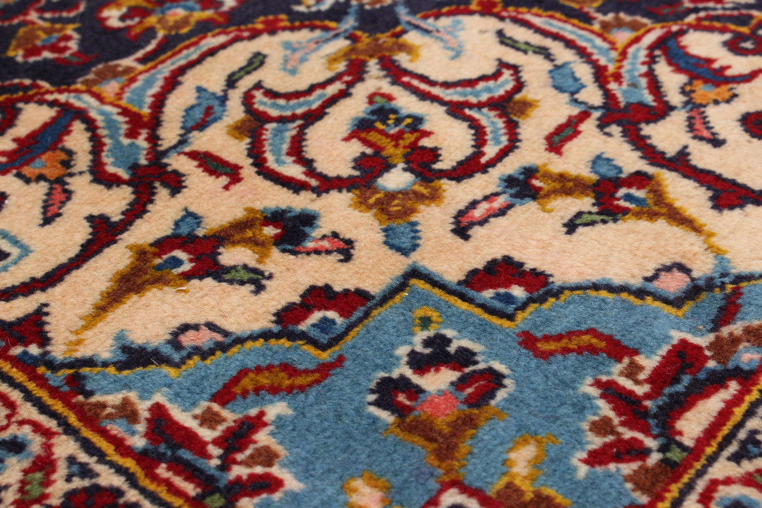 Tapis kashan 7'11" x 11'8" en laine