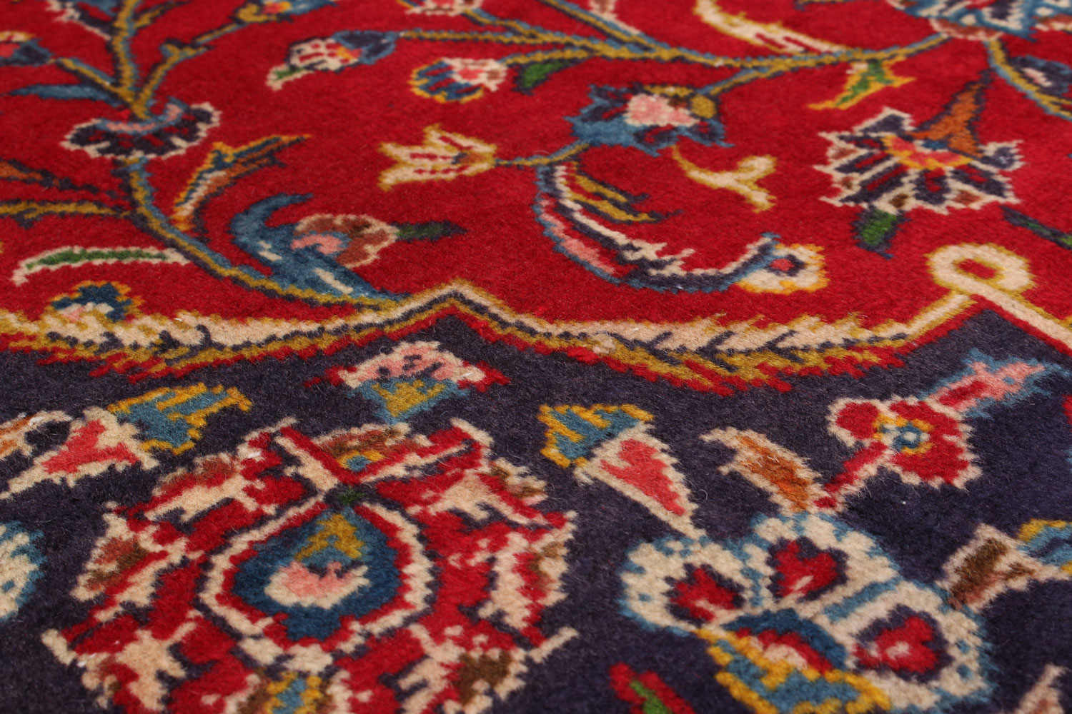 Tapis kashan 9'9" x 13'2" en laine
