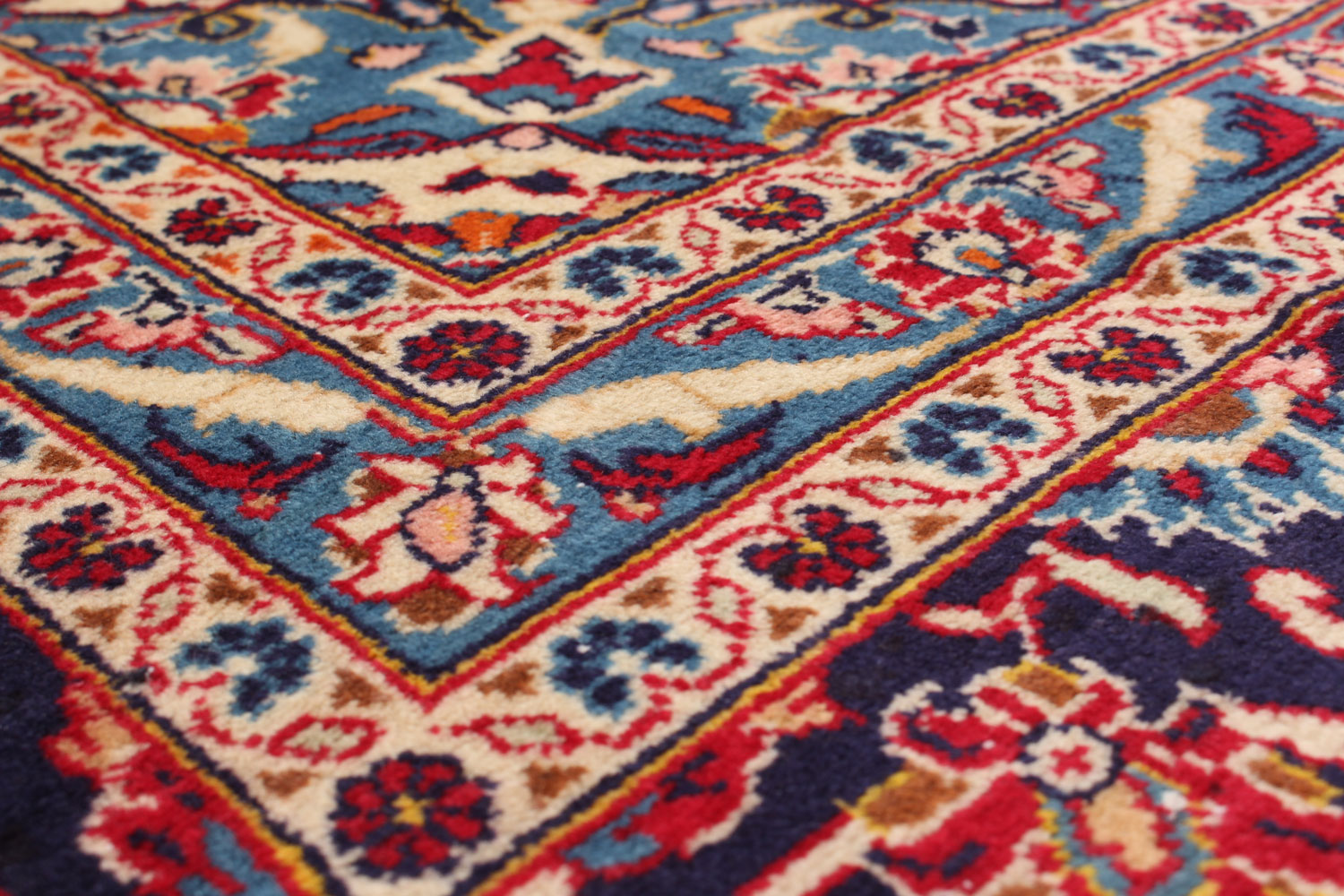 Tapis kashan 9'10" x 14'9" en laine