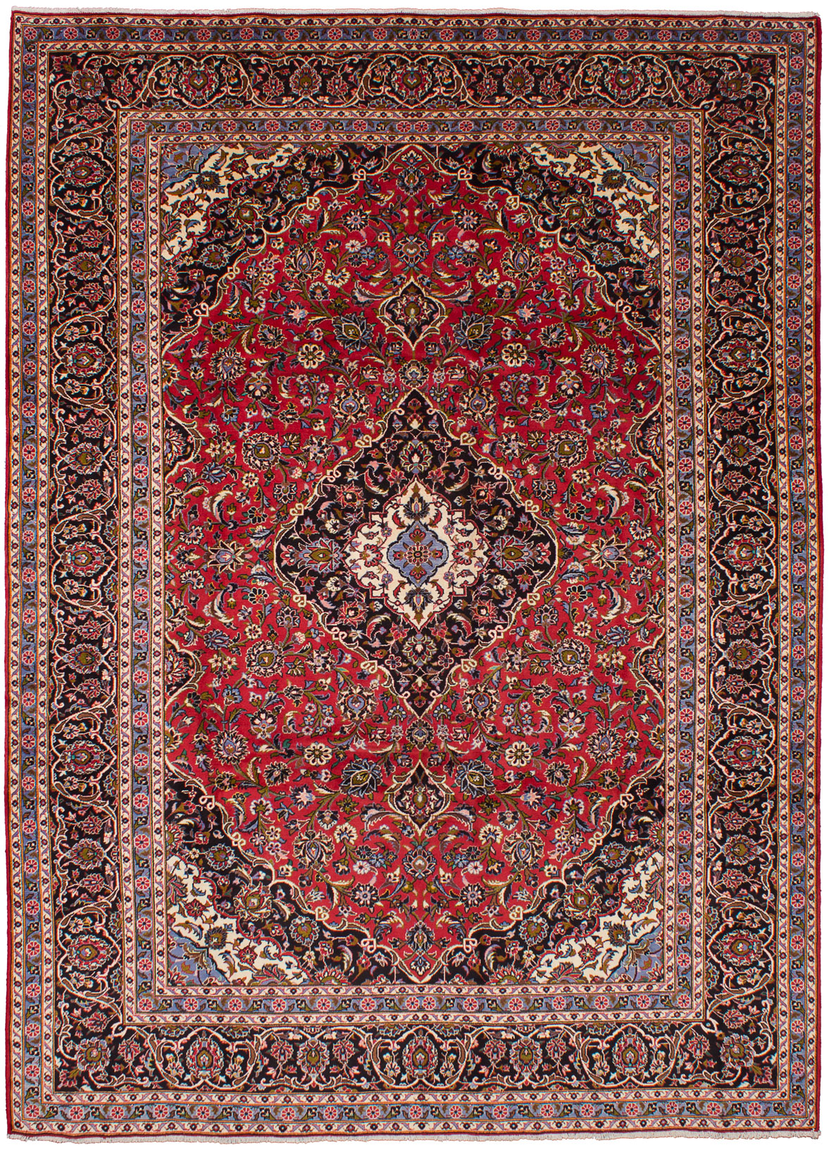 Tapis kashan 9'7" x 13'2" en laine