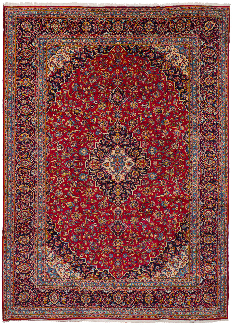 Tapis kashan 9'7" x 13'1" en laine