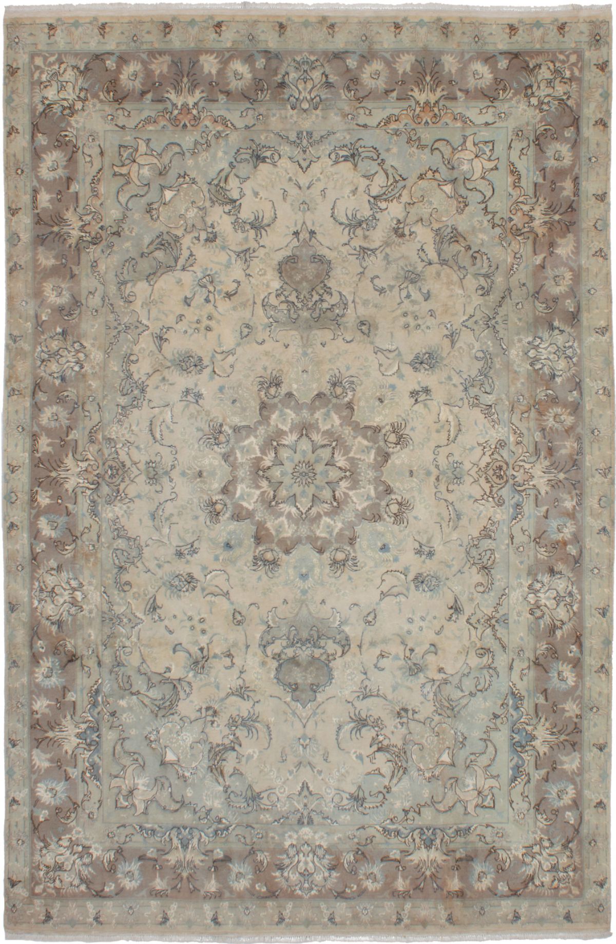 Persian Tabriz 50L 6'7" x 9'11" Hand-knotted Silk, Wool Rug 