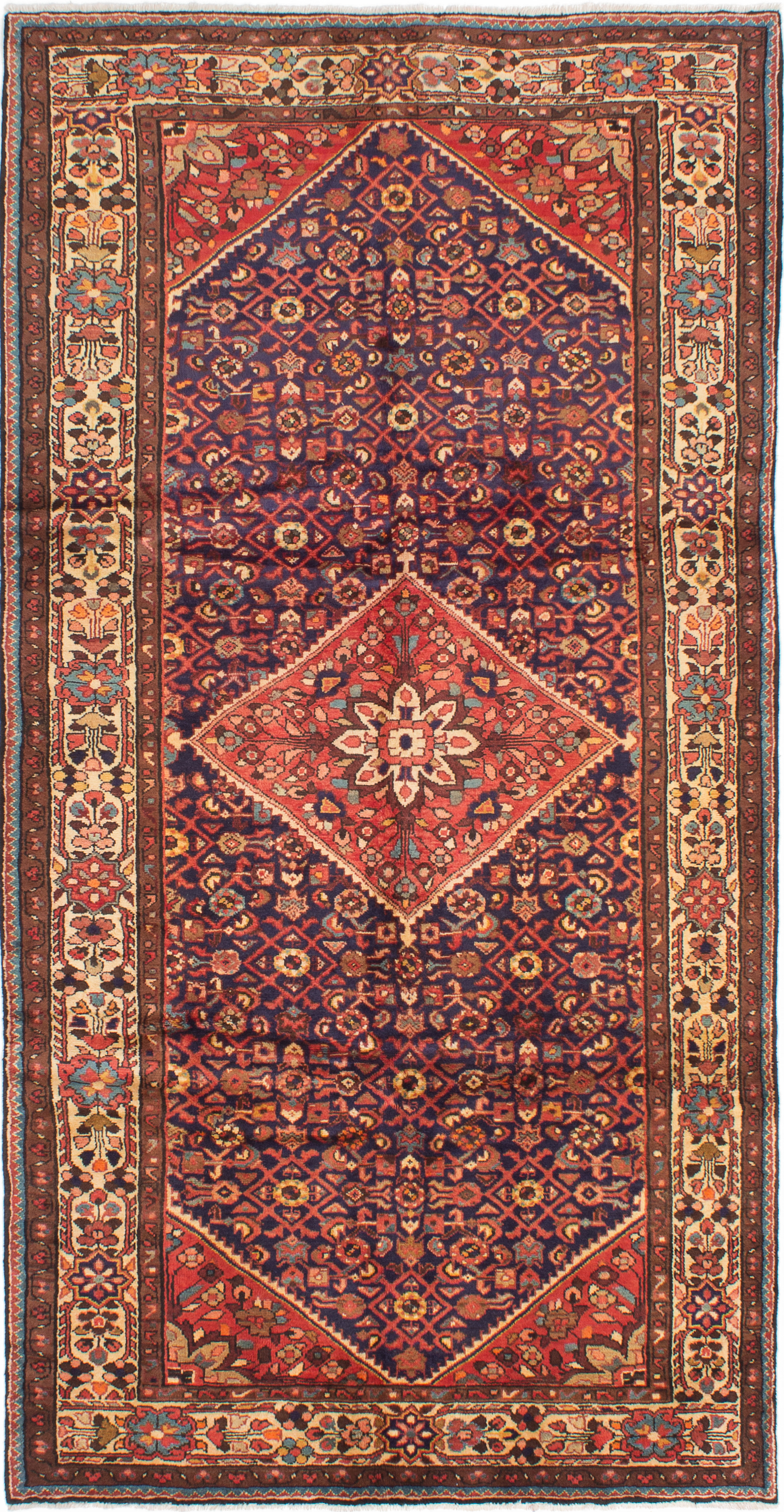 Persian Hamadan 5'5" x 10'7" Hand-knotted Wool Rug 