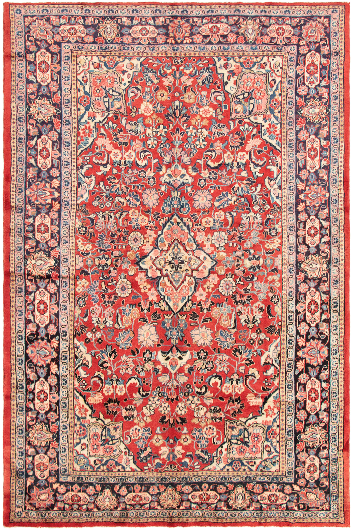 Persian Mahal 7'1" x 10'10" Hand-knotted Wool Rug 