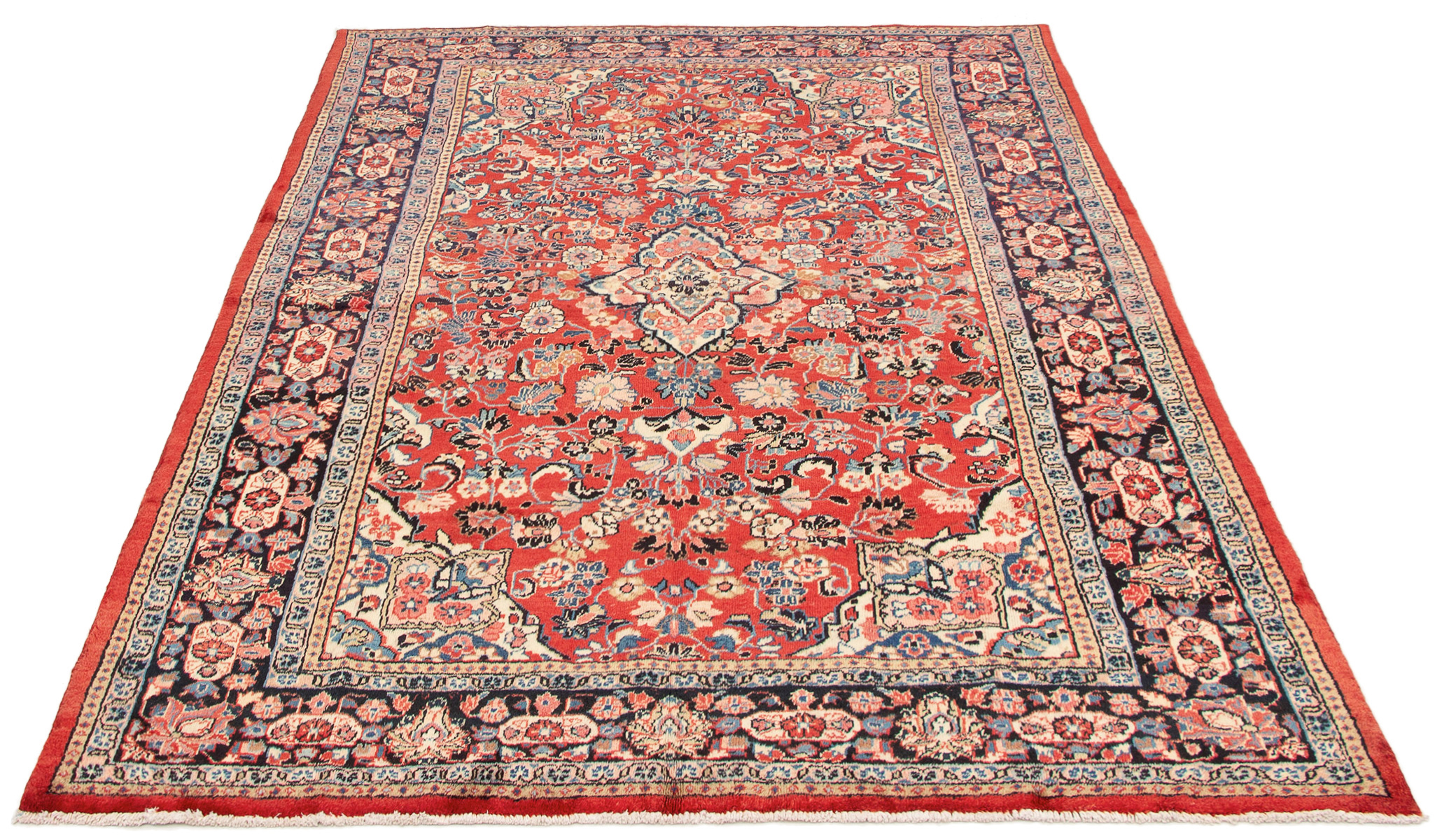 Persian Mahal 7'1" x 10'10" Hand-knotted Wool Rug 