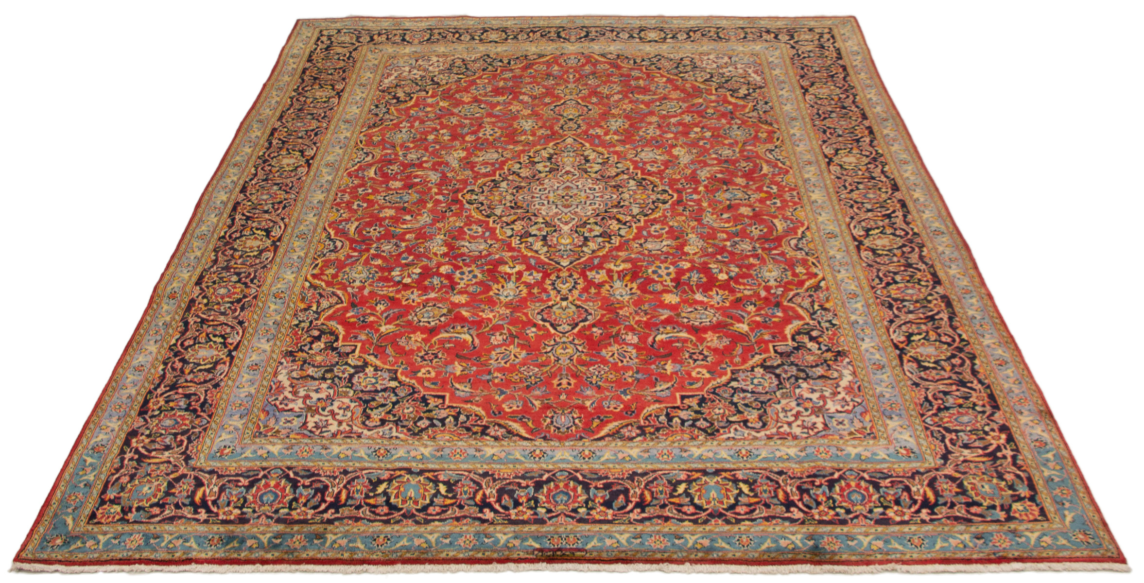 Tapis kashan 8'2" x 11'1" en laine