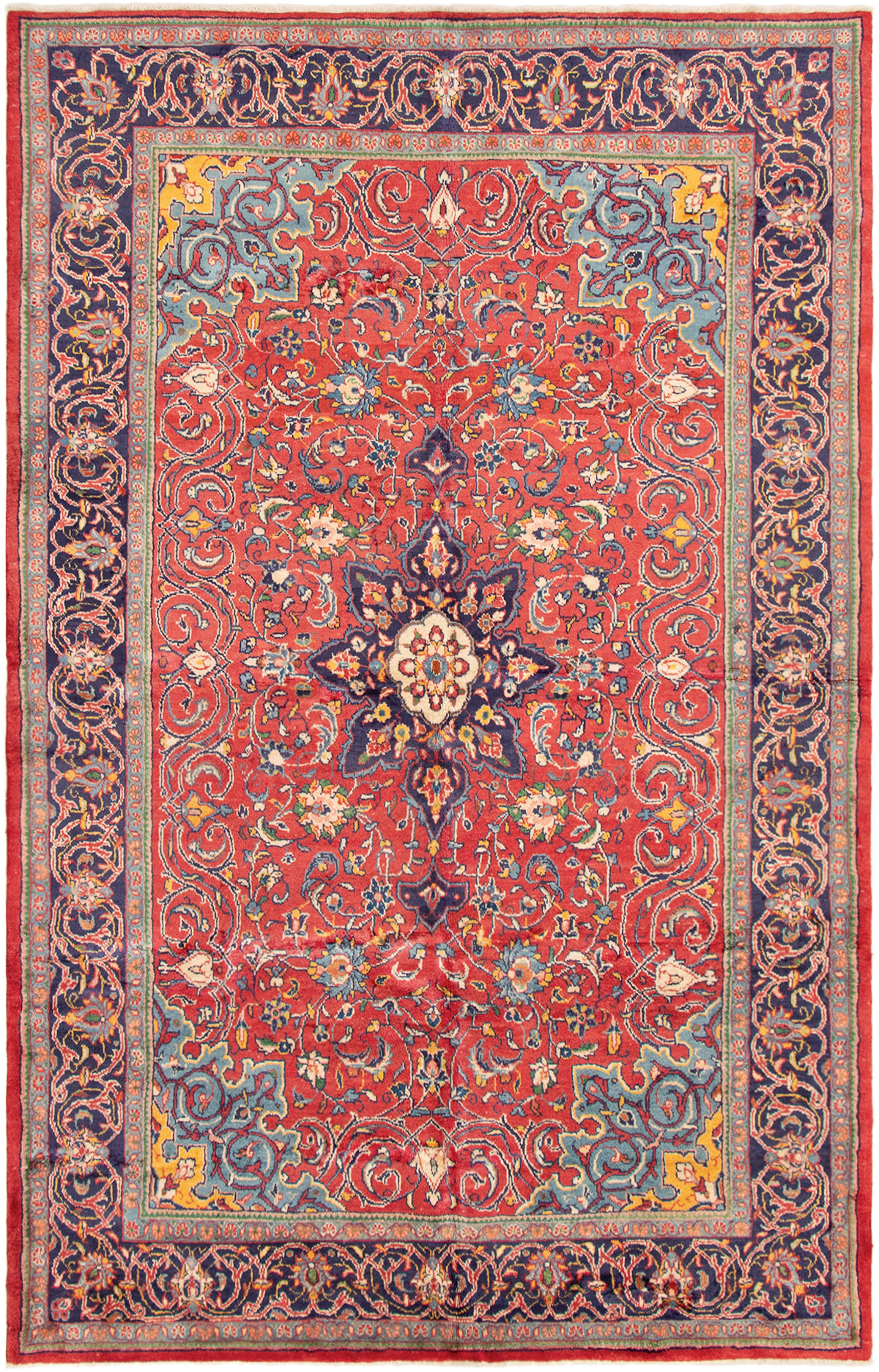Persian Mahal 7'0" x 11'0" Hand-knotted Wool Rug 