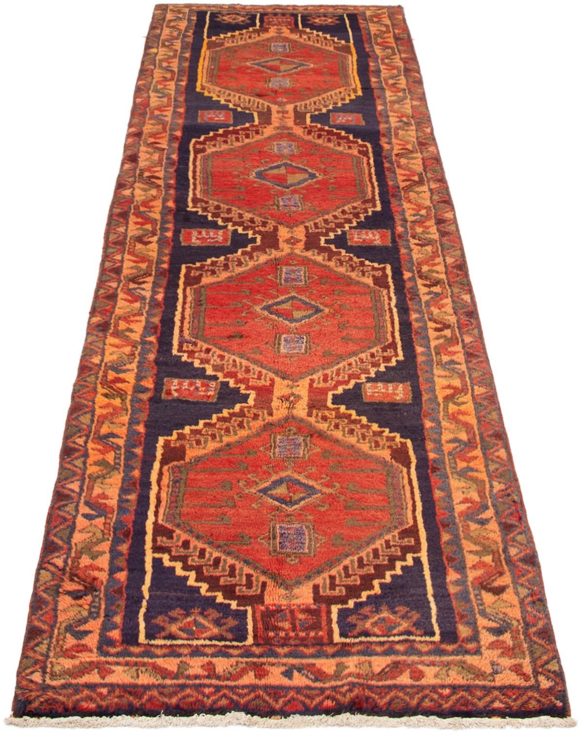 Persian Meshkin 3'7" x 13'1" Hand-knotted Wool Rug 