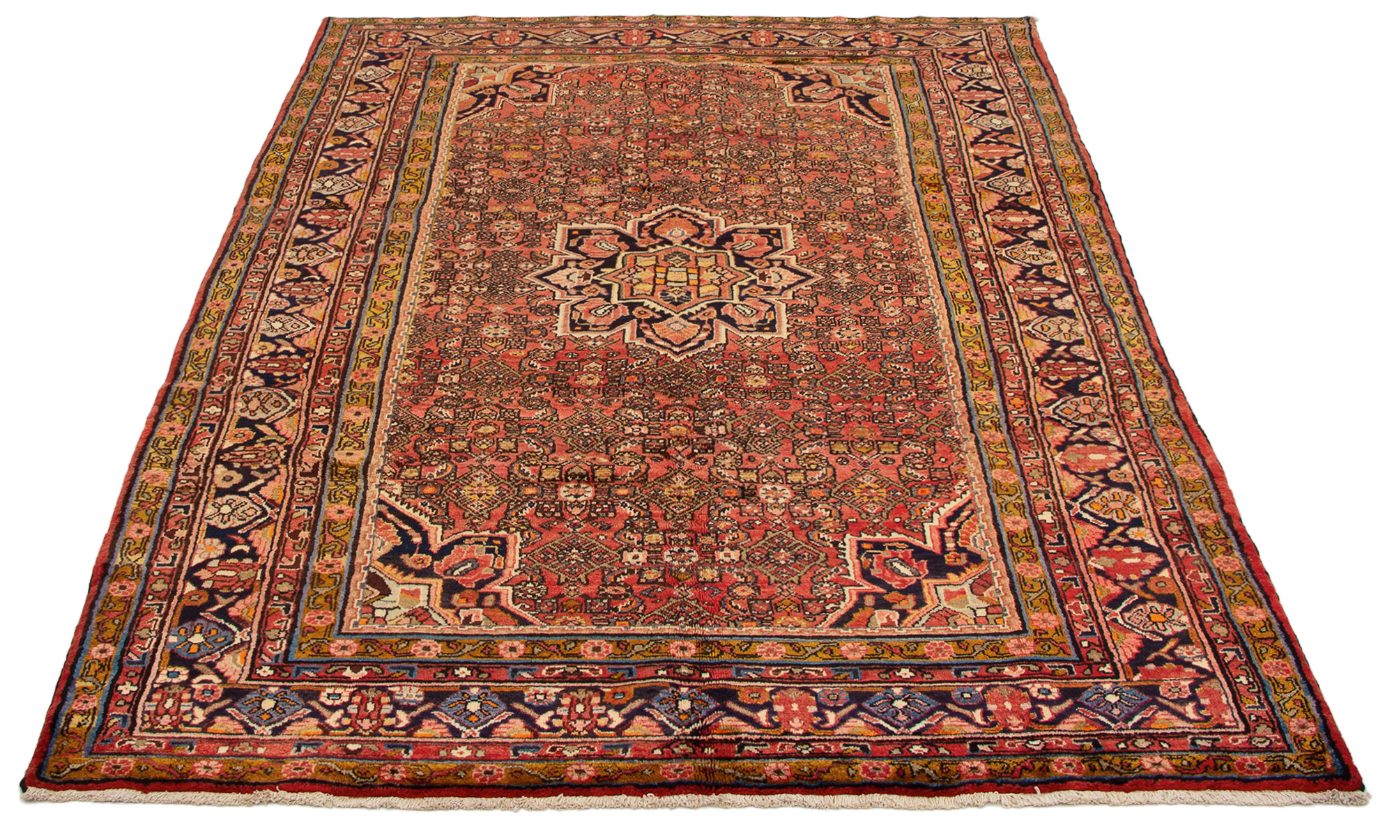 Persian Hosseinabad 6'9" x 10'9" Hand-knotted Wool Rug 