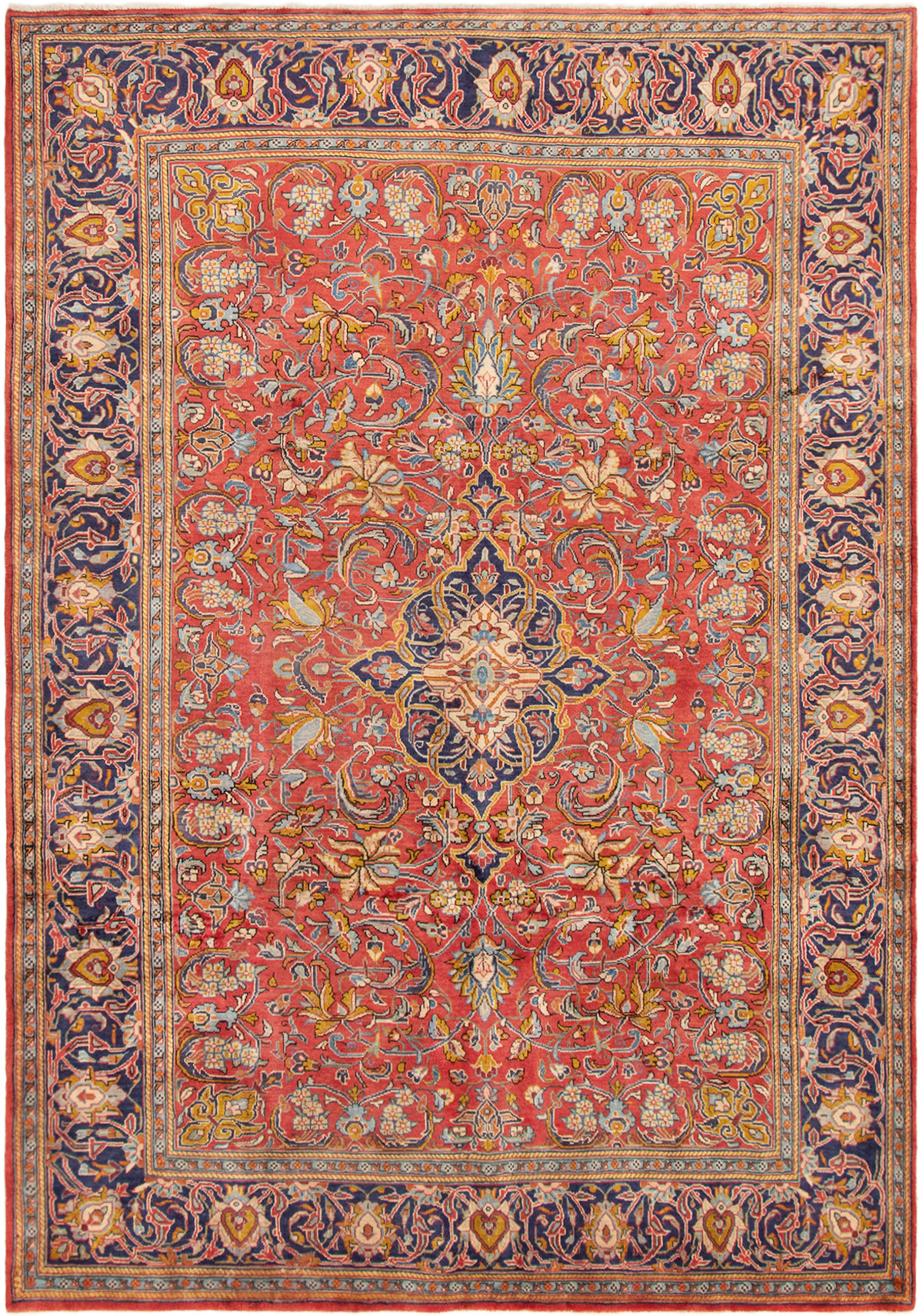 Persian Sarough 6'11" x 9'11" Hand-knotted Wool Rug 