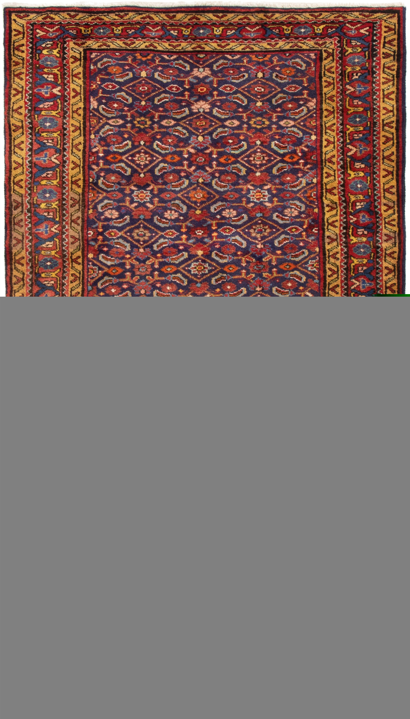 Persian Mahal 3'9" x 7'4" Hand-knotted Wool Rug 