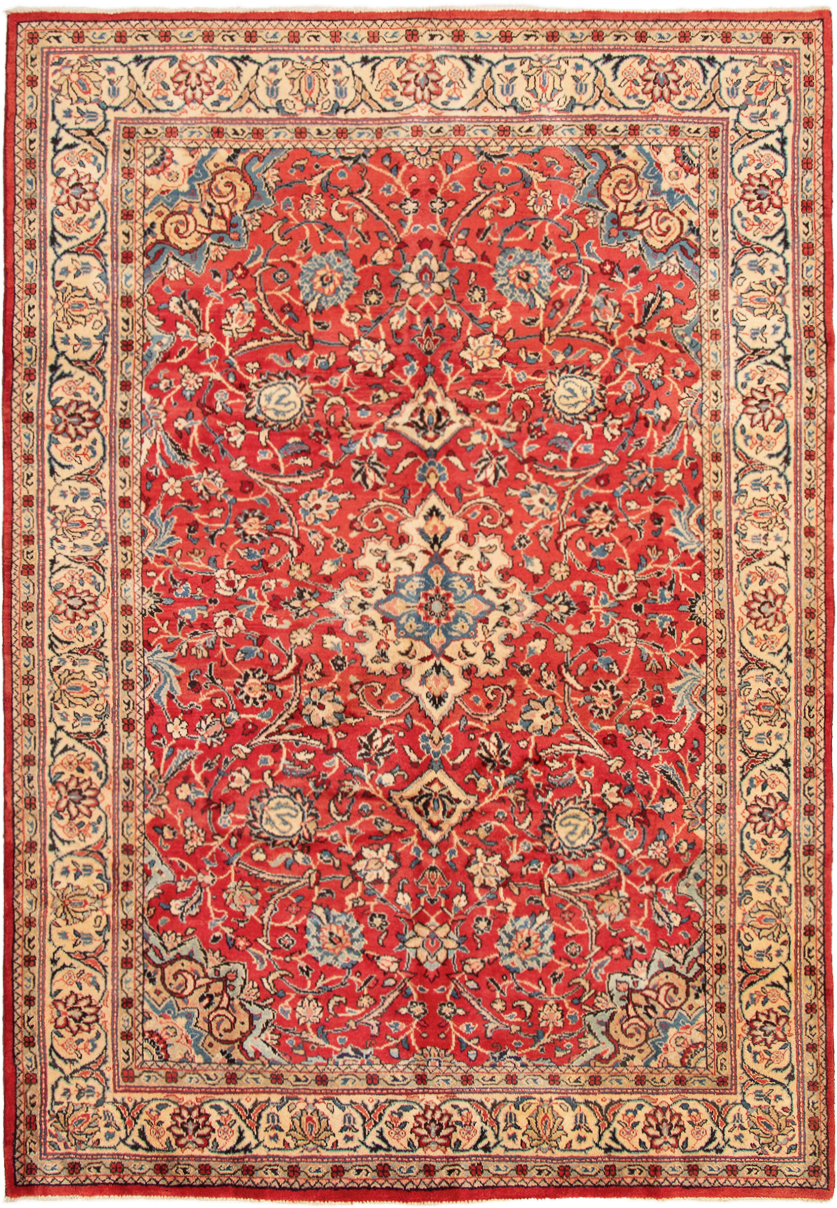 Persian Mahal 7'3" x 10'7" Hand-knotted Wool Rug 
