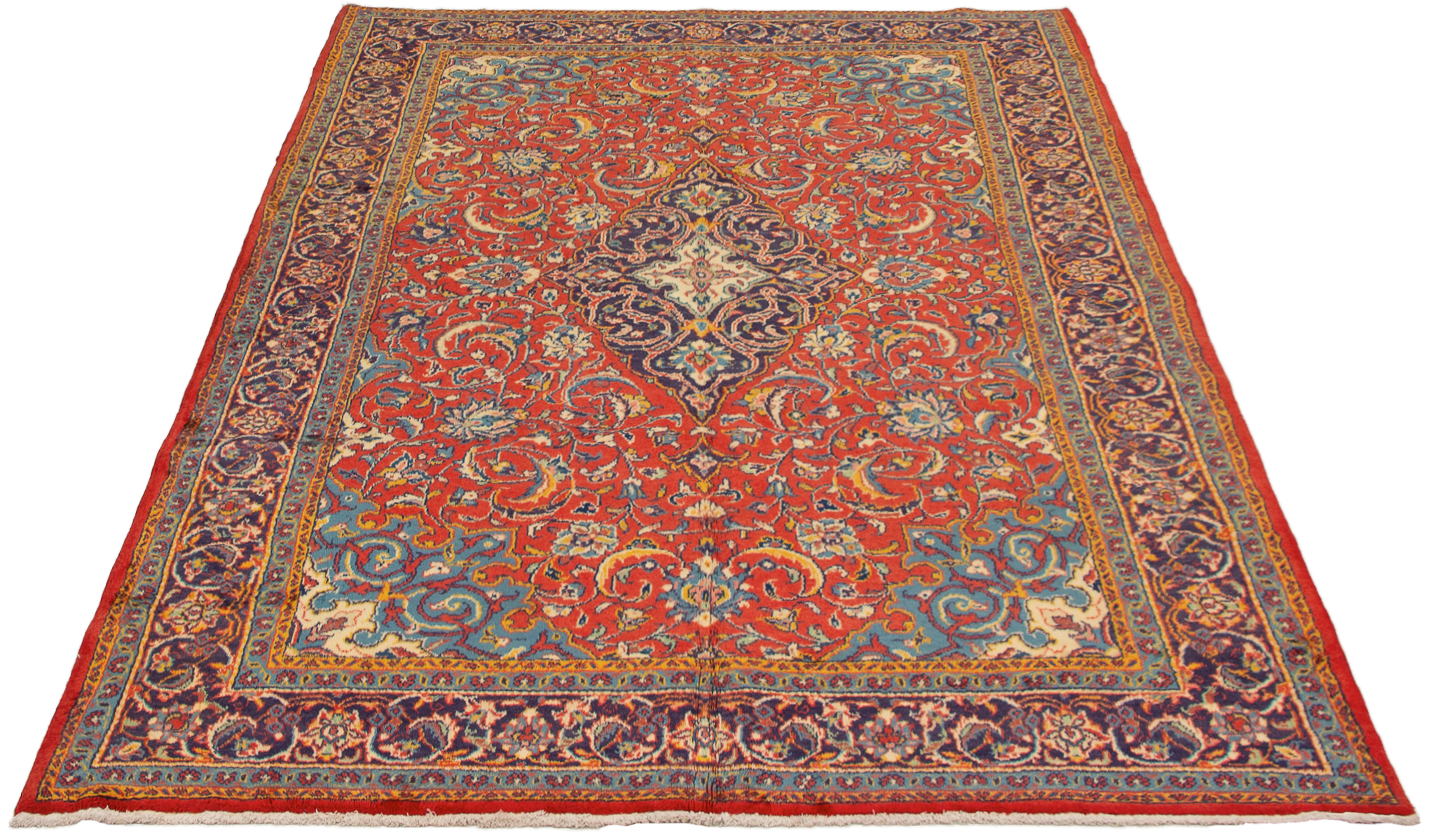 Persian Sarough 7'1" x 10'5" Hand-knotted Wool Rug 