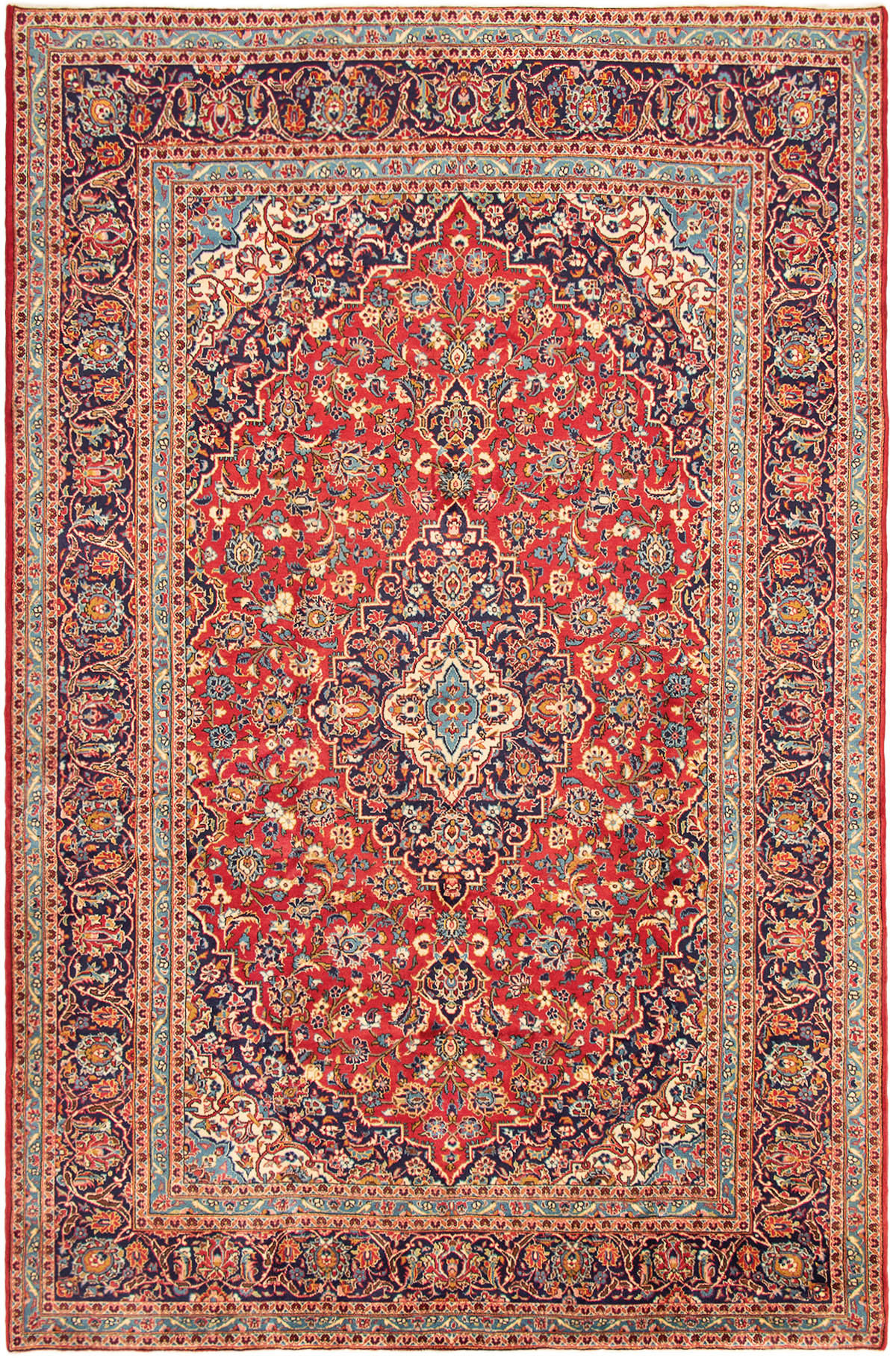 Tapis kashan 8'1" x 12'7" en laine
