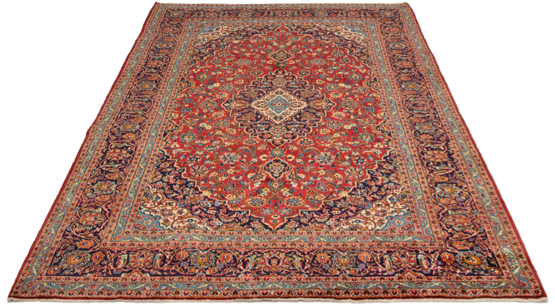 Tapis kashan 8'1" x 12'7" en laine
