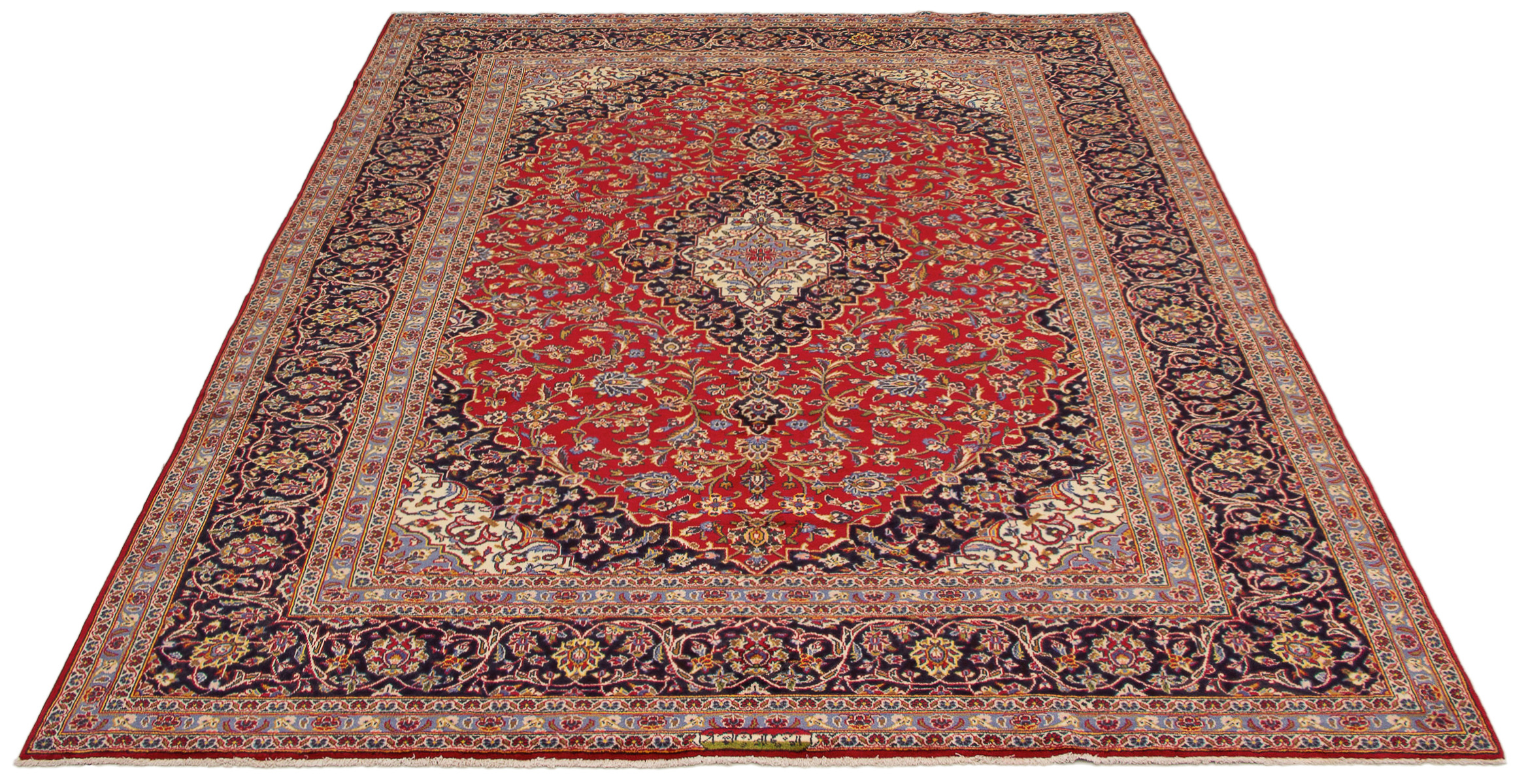 Tapis kashan 8'2" x 11'3" en laine
