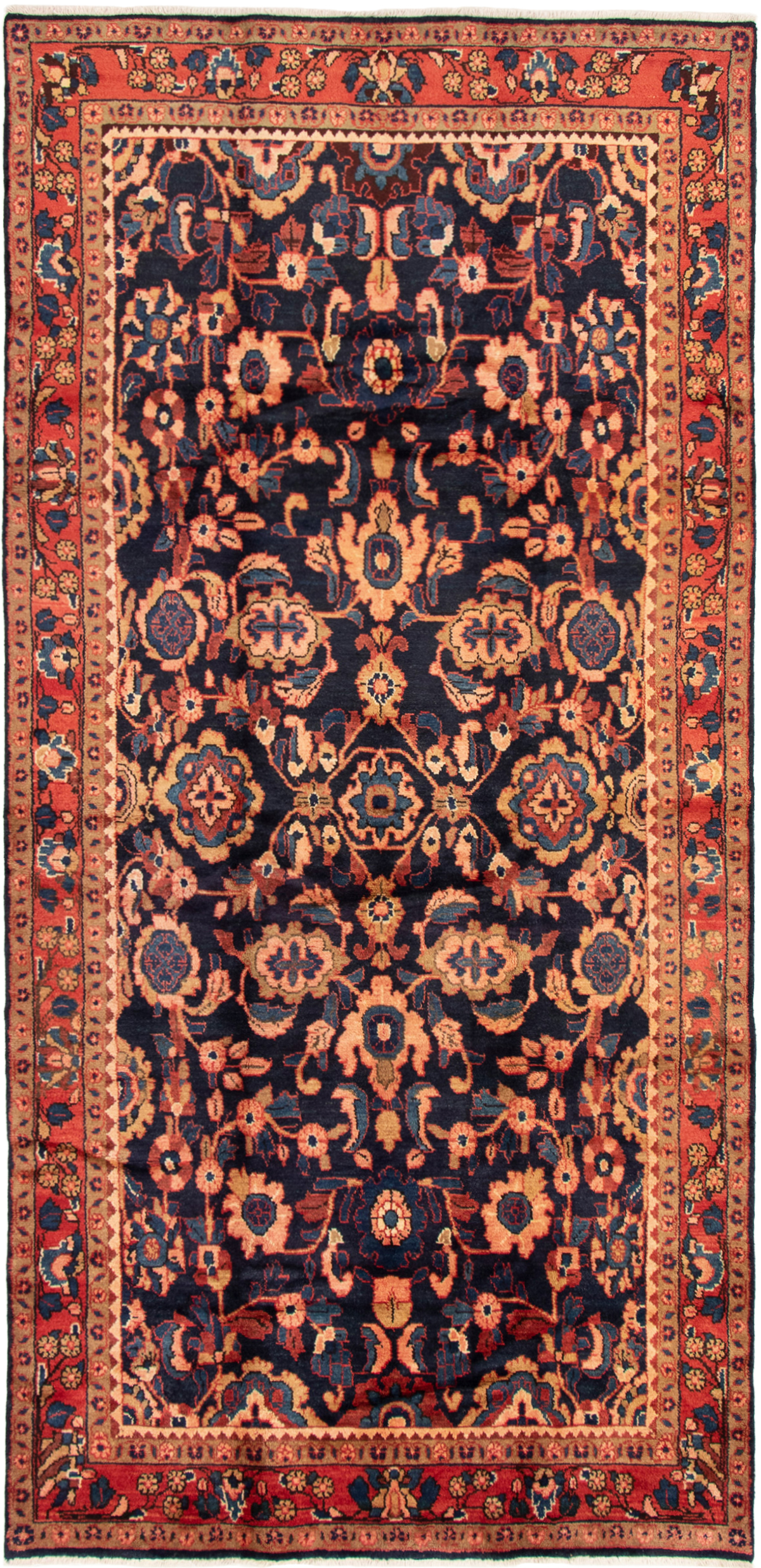 Tapis nahavand 5'3" x 11'9" en laine