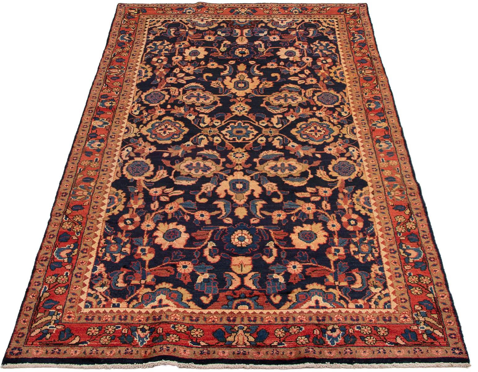 Tapis nahavand 5'3" x 11'9" en laine