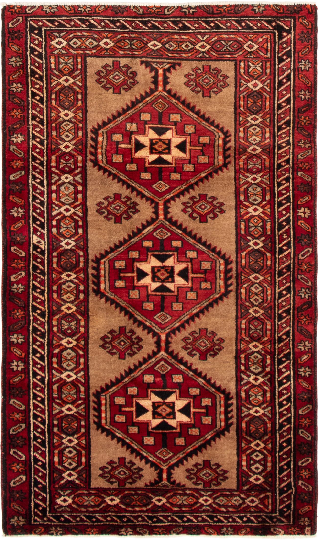 Persian Ardabil 3'8" x 6'10" Hand-knotted Wool Rug 