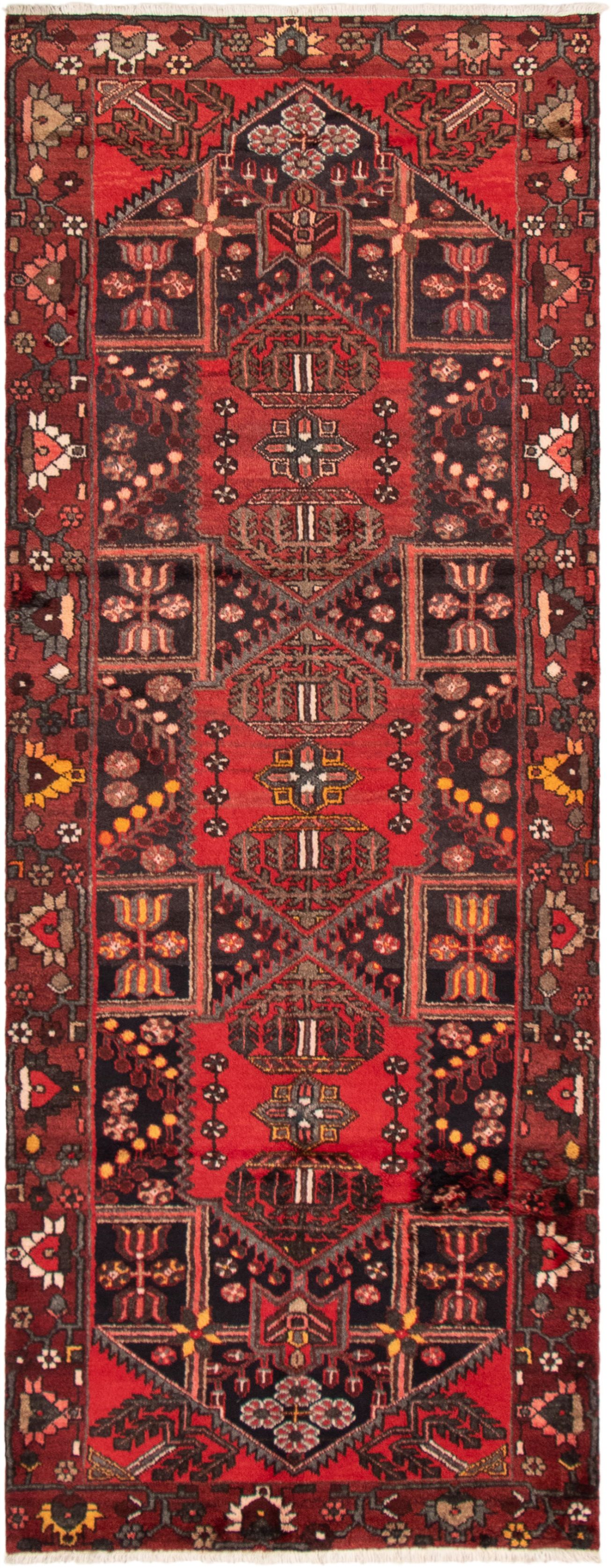 Persian Hamadan 3'7" x 10'8" Hand-knotted Wool Rug 