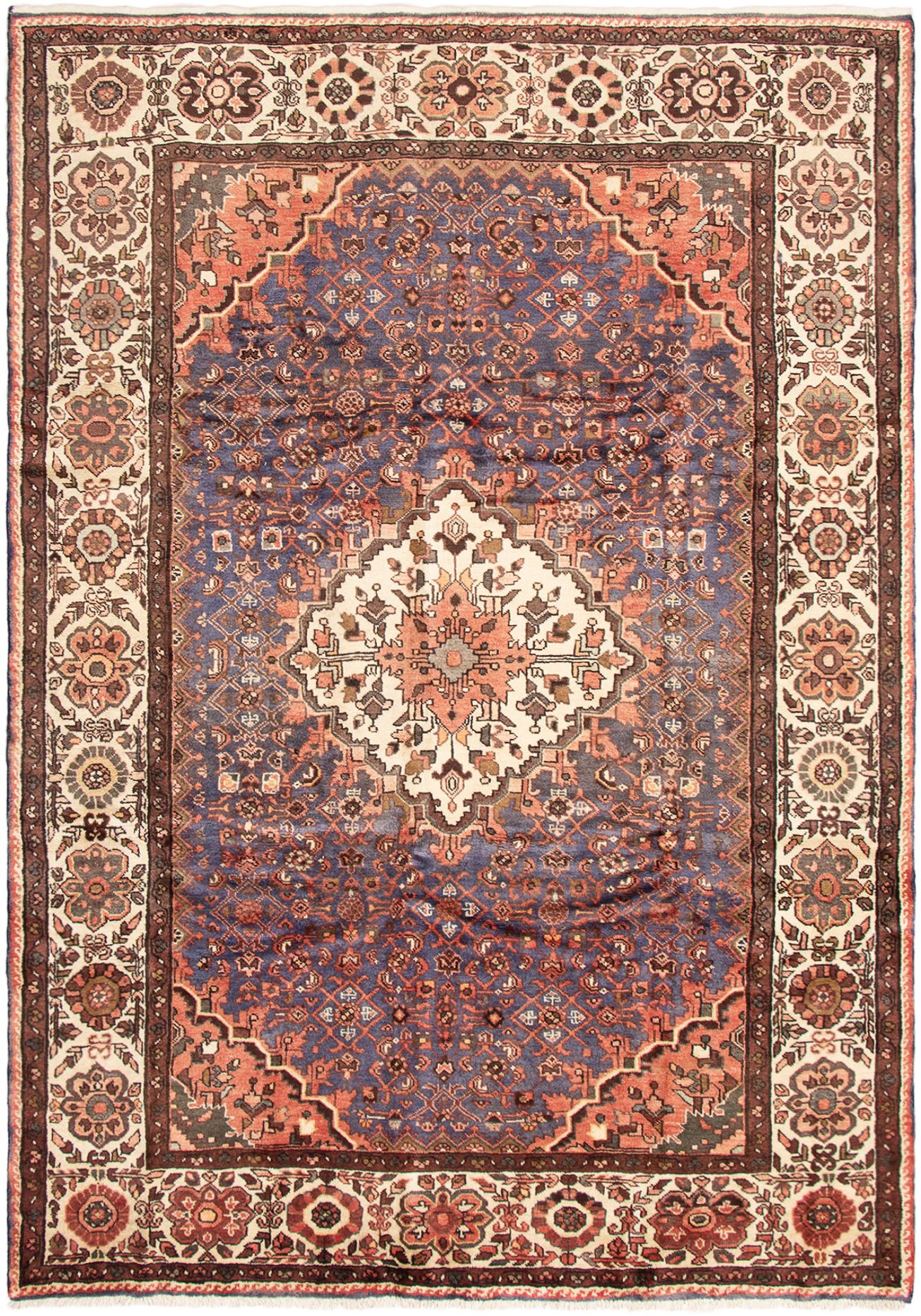 Persian Hamadan 6'9" x 10'5" Hand-knotted Wool Rug 