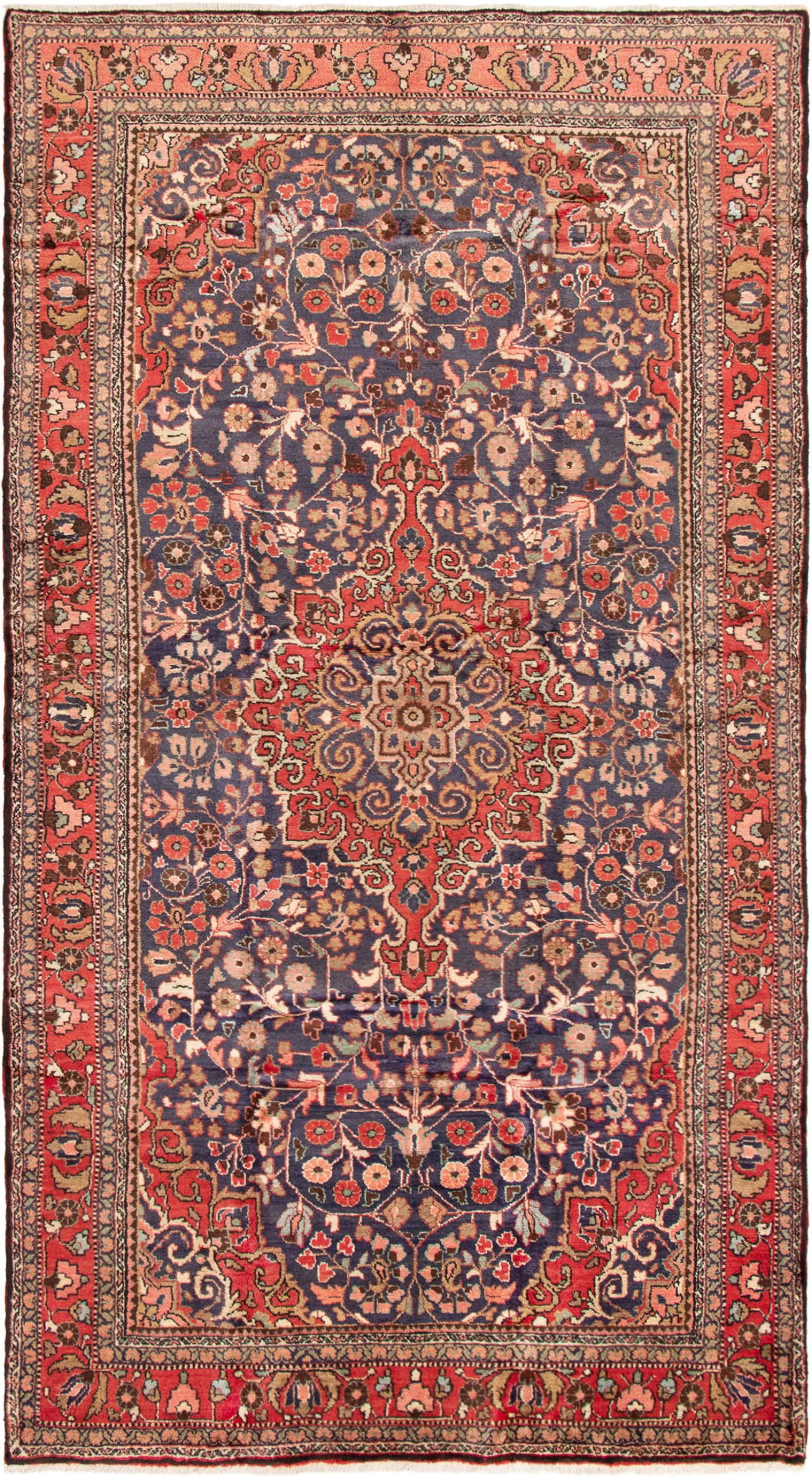 Persian Touserkan 5'9" x 11'6" Hand-knotted Wool Rug 