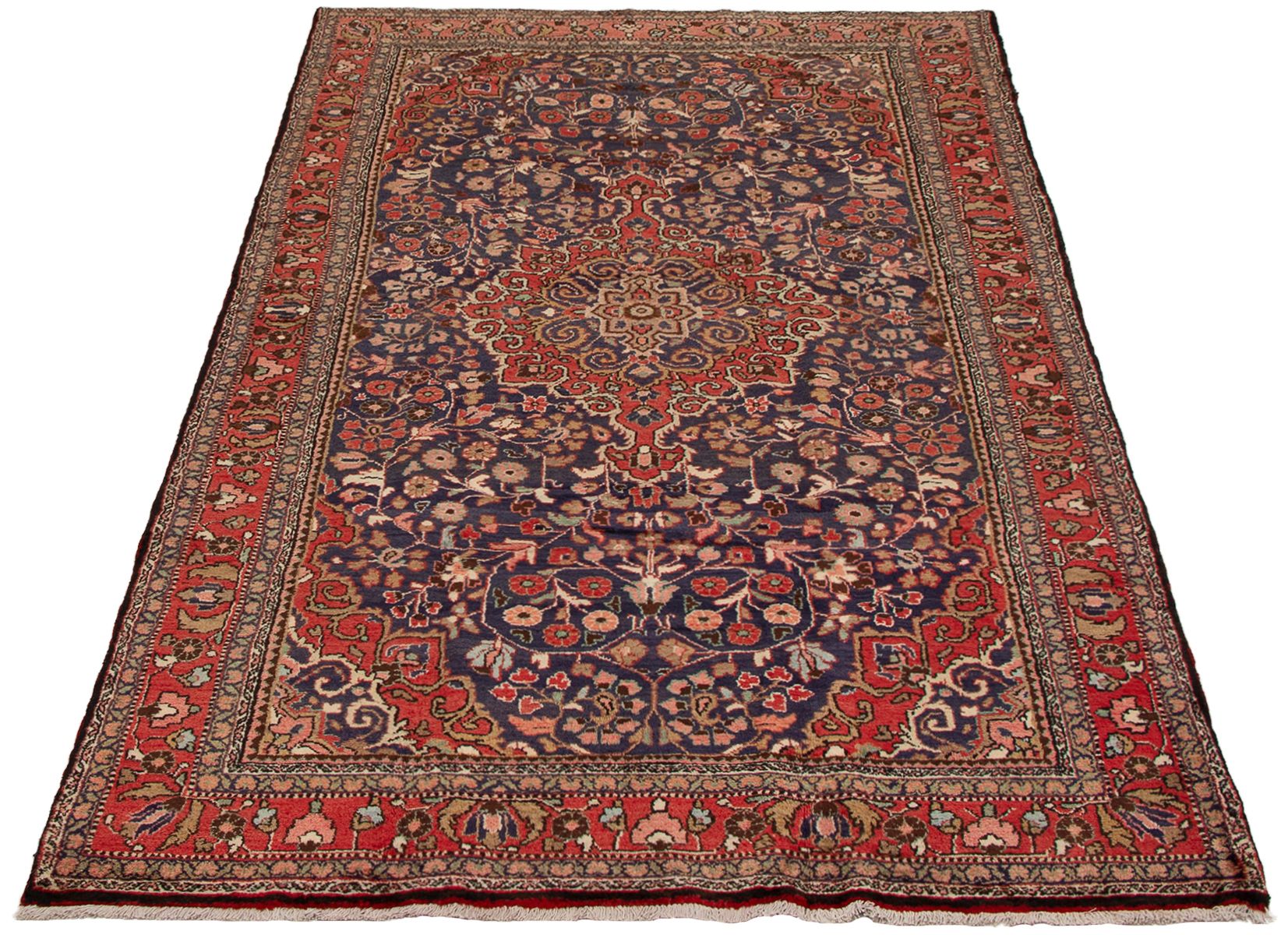 Persian Touserkan 5'9" x 11'6" Hand-knotted Wool Rug 