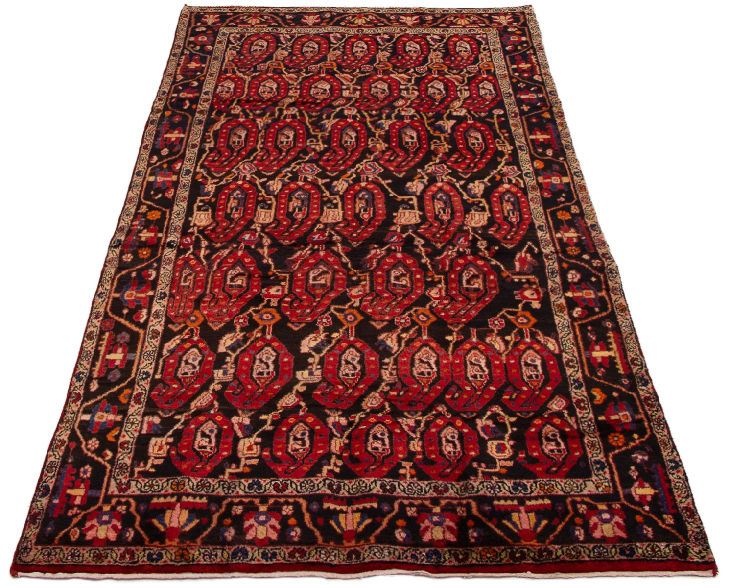Persian Hamadan 5'3" x 11'6" Hand-knotted Wool Rug 