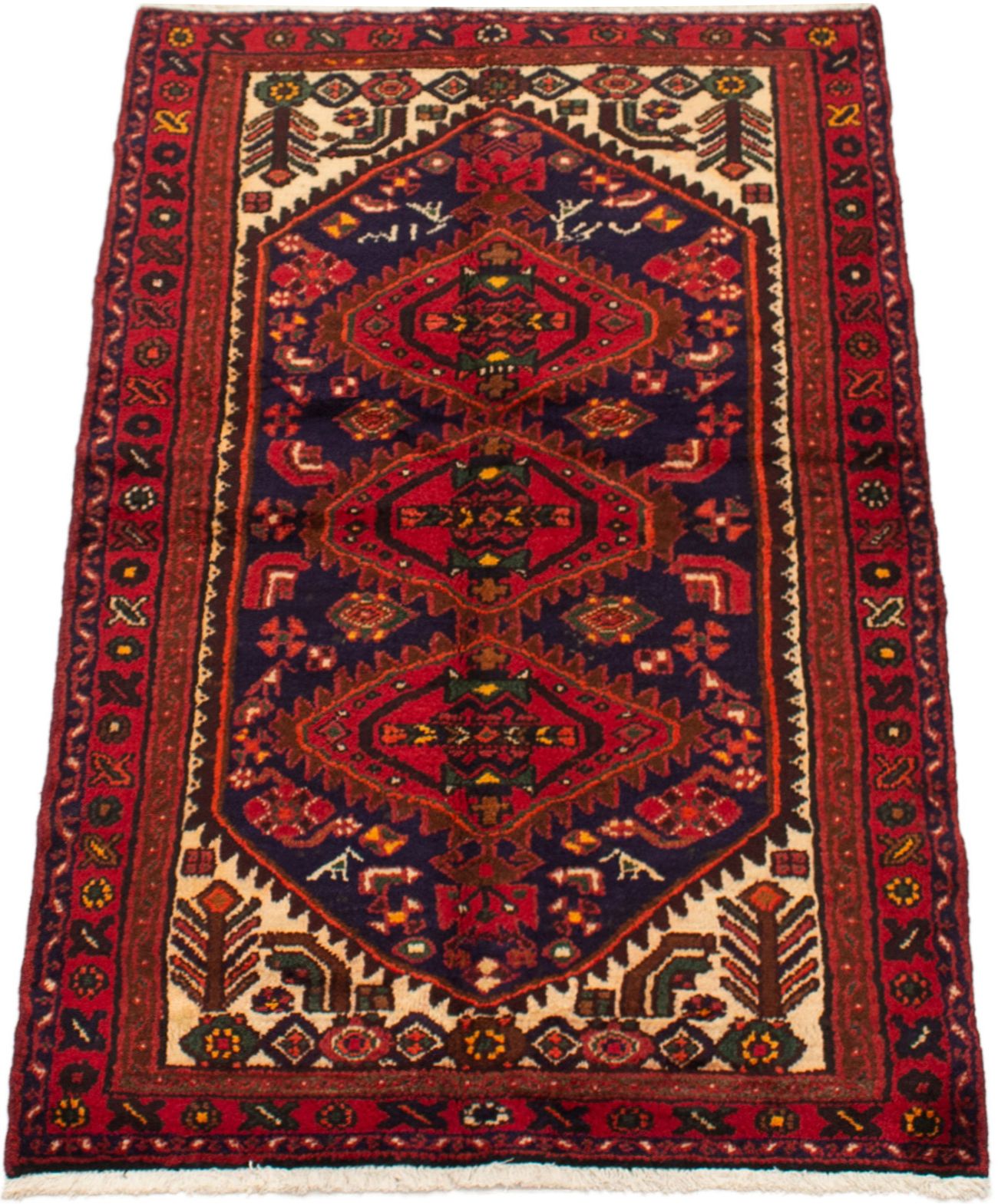 Persian Hamadan 3'5" x 6'0" Hand-knotted Wool Rug 