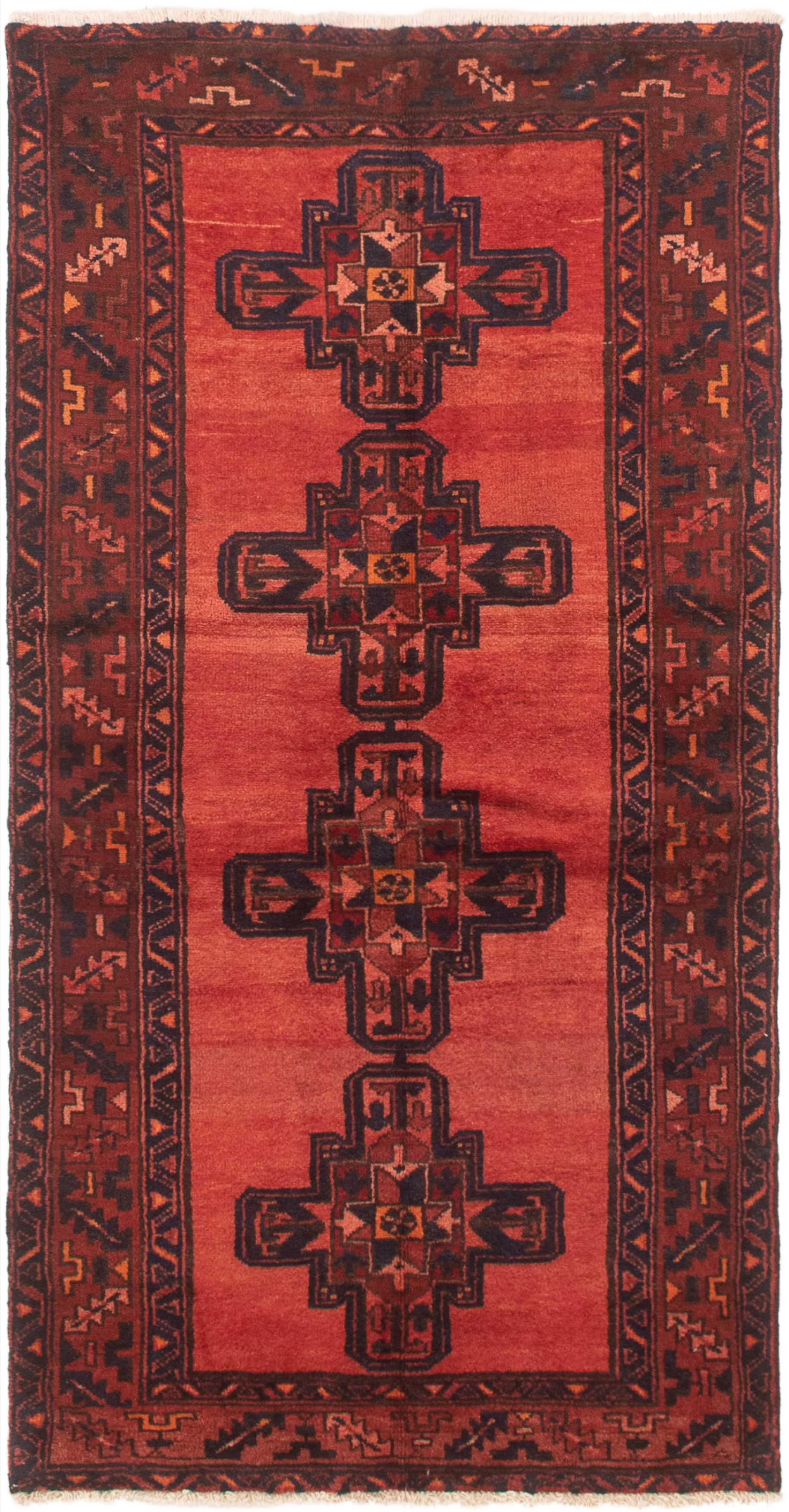 Persian Hamadan 3'5" x 6'6" Hand-knotted Wool Rug 