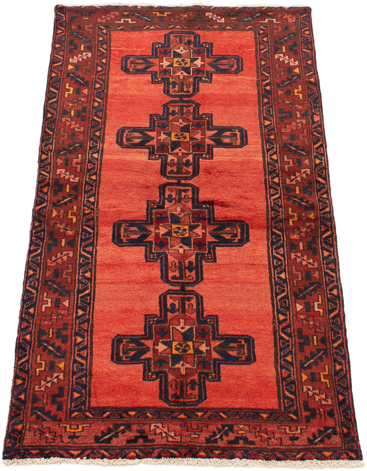 Persian Hamadan 3'5" x 6'6" Hand-knotted Wool Rug 