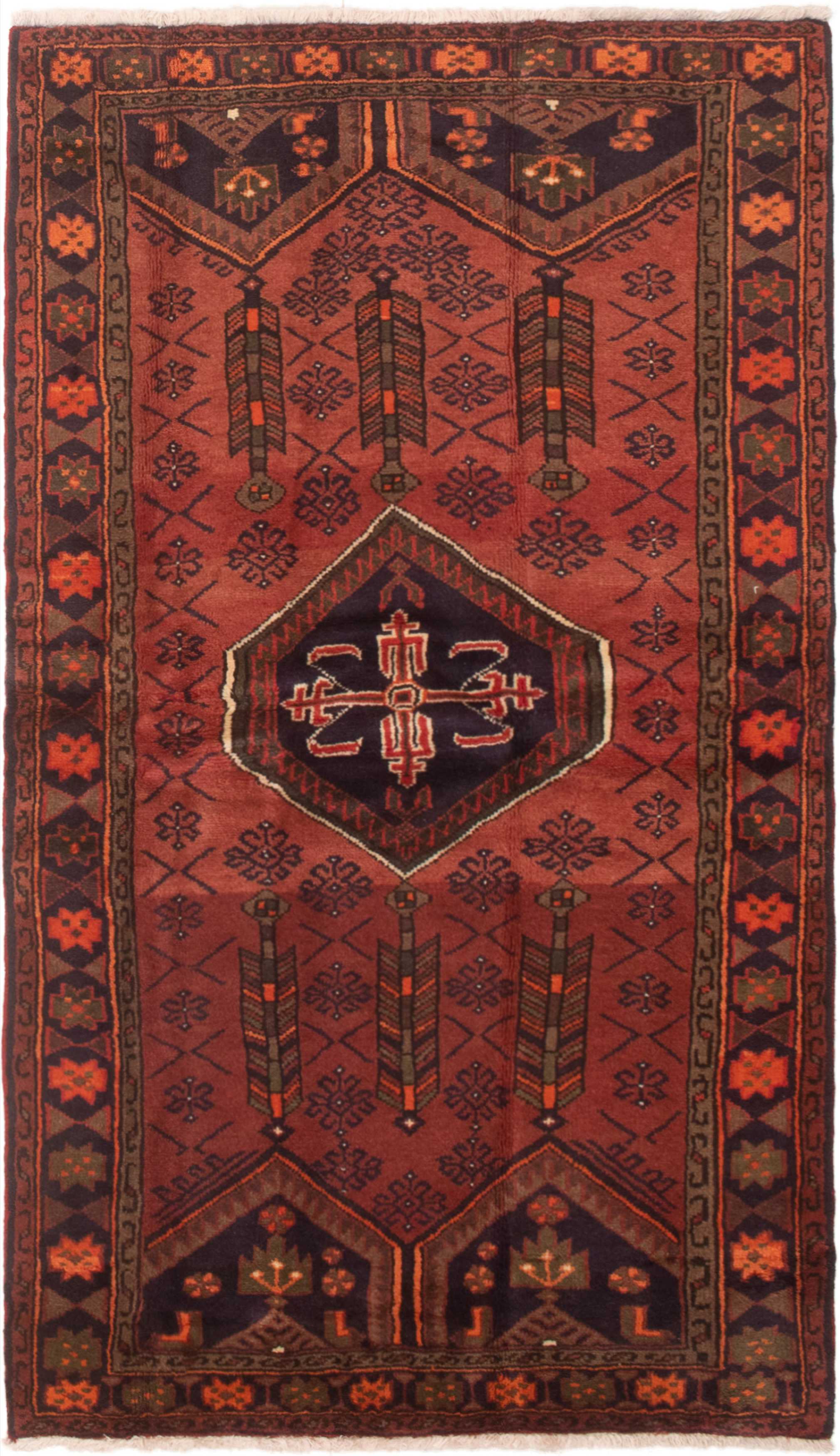 Persian Darjazin 3'11" x 6'10" Hand-knotted Wool Rug 