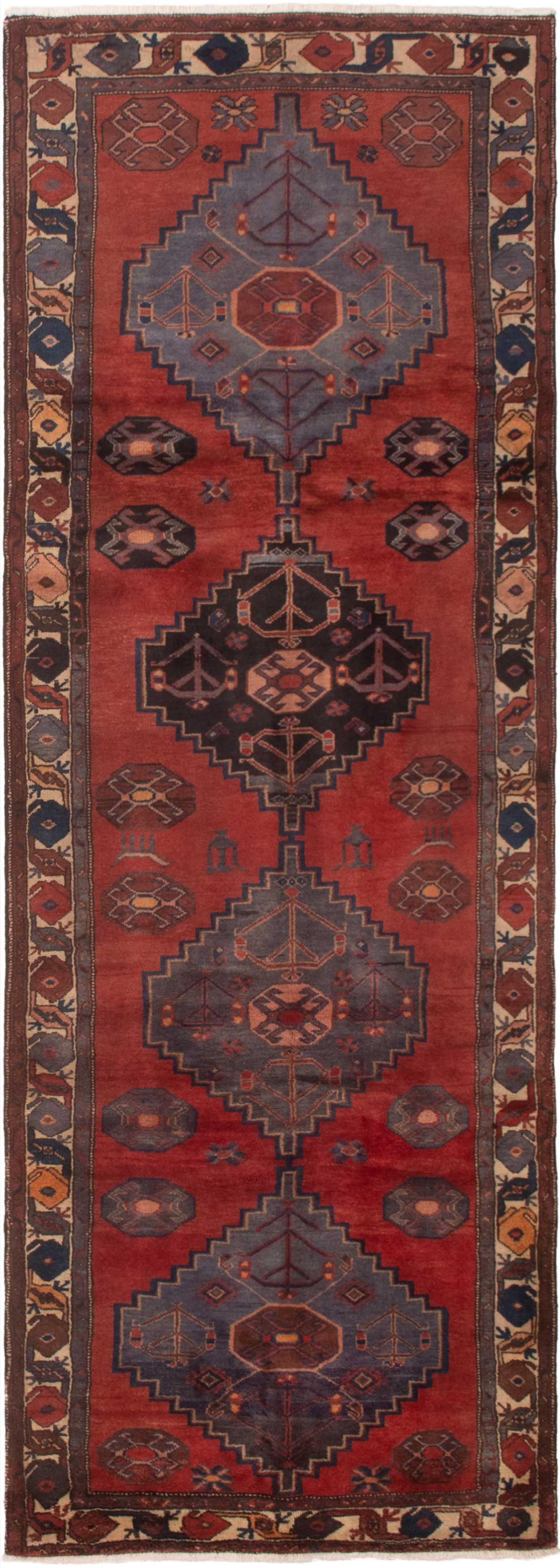Tapis nahavand 3'7" x 9'11" en laine