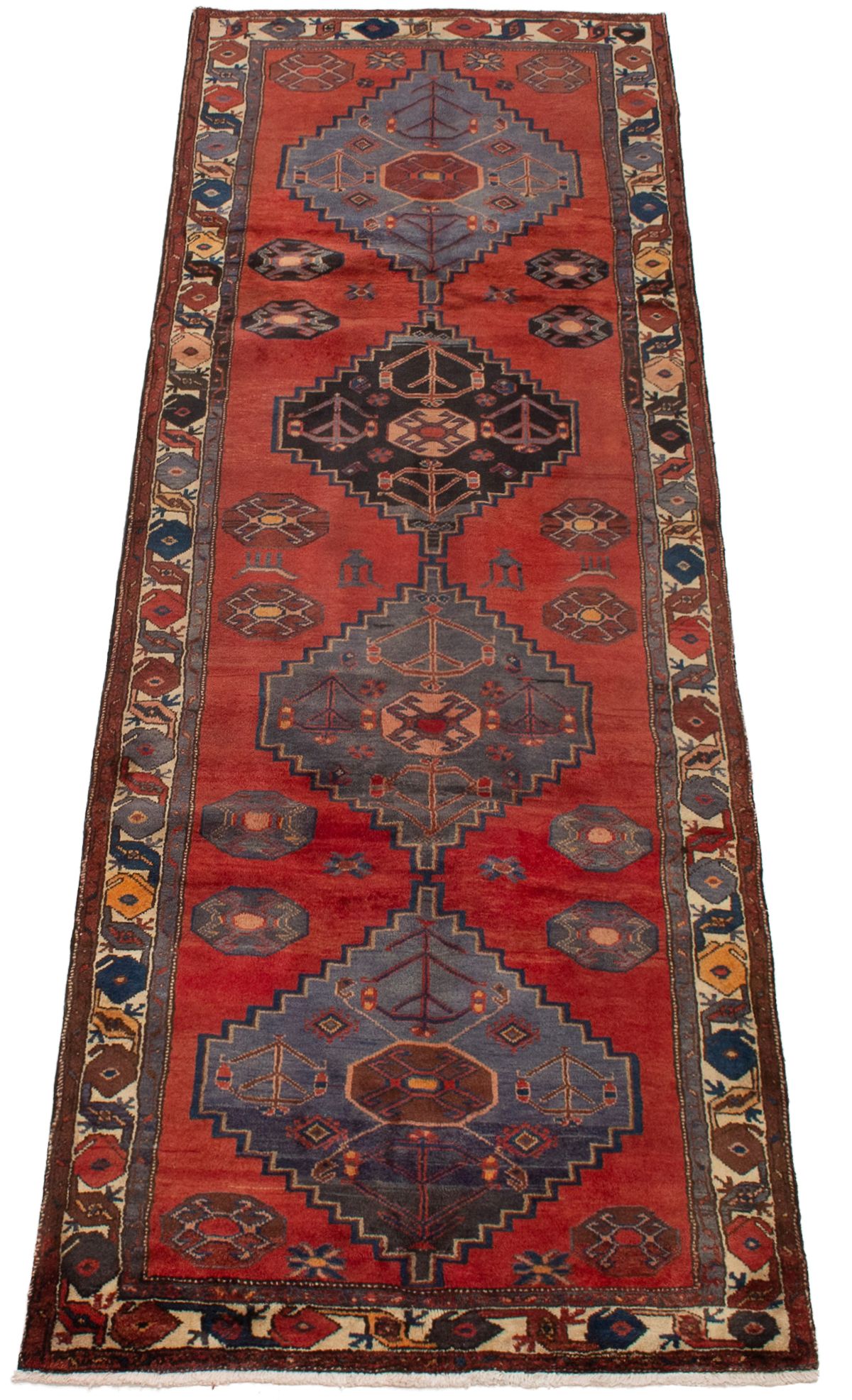 Tapis nahavand 3'7" x 9'11" en laine