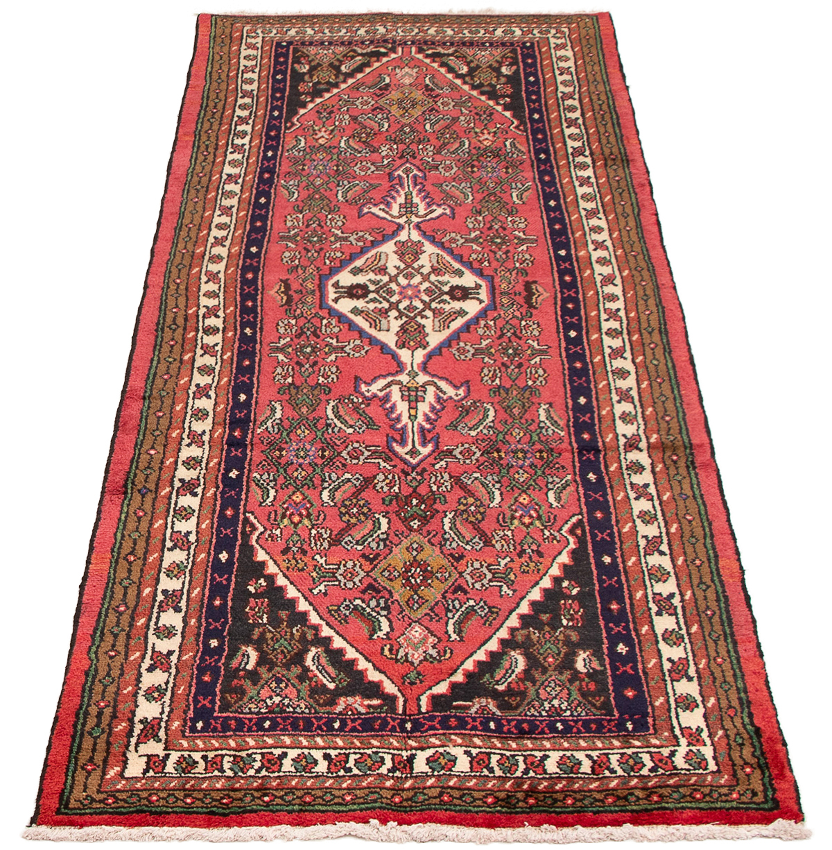 Persian Hamadan 3'9" x 10'0" Hand-knotted Wool Rug 