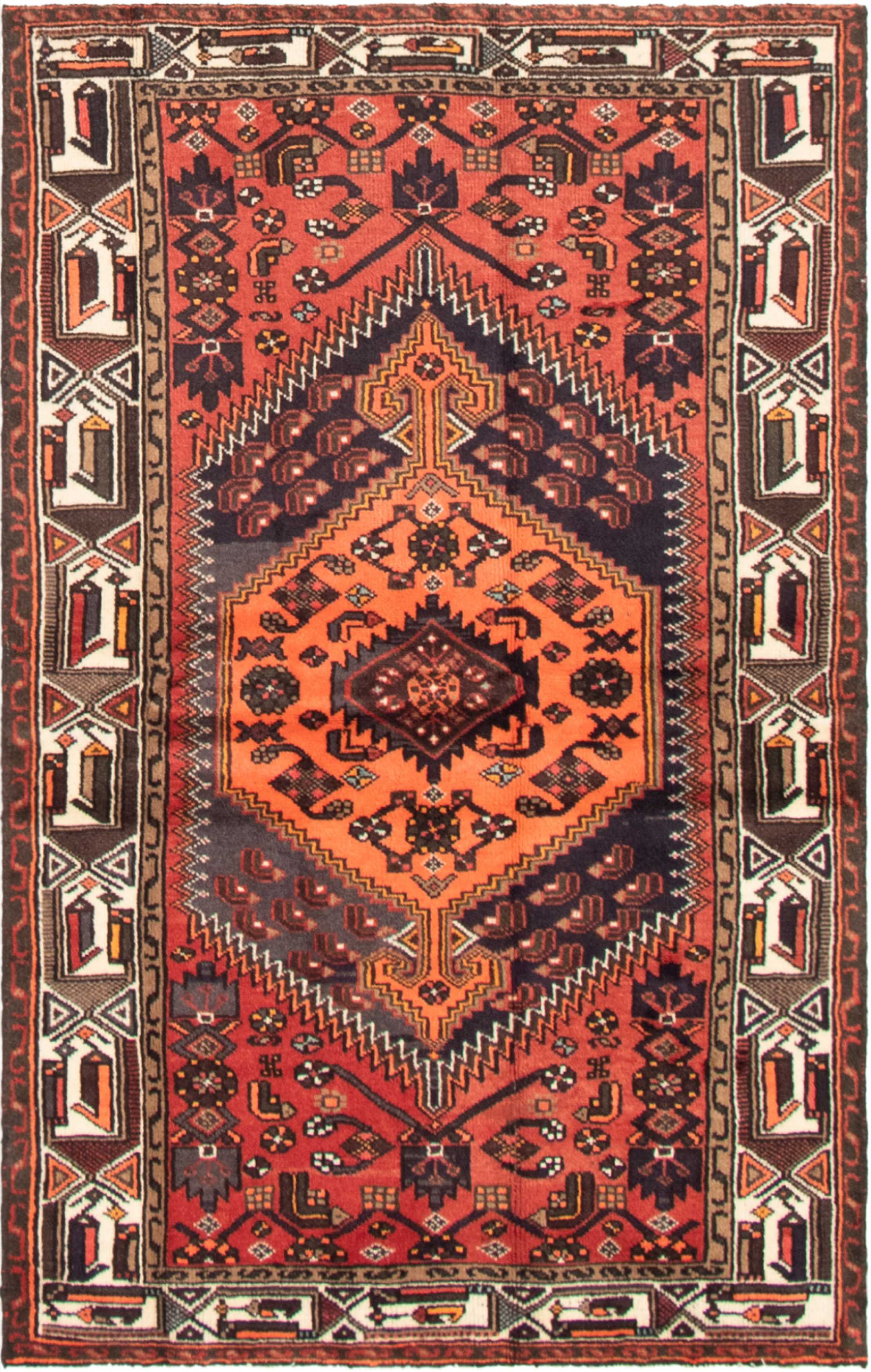 Persian Hamadan 3'11" x 6'2" Hand-knotted Wool Rug 