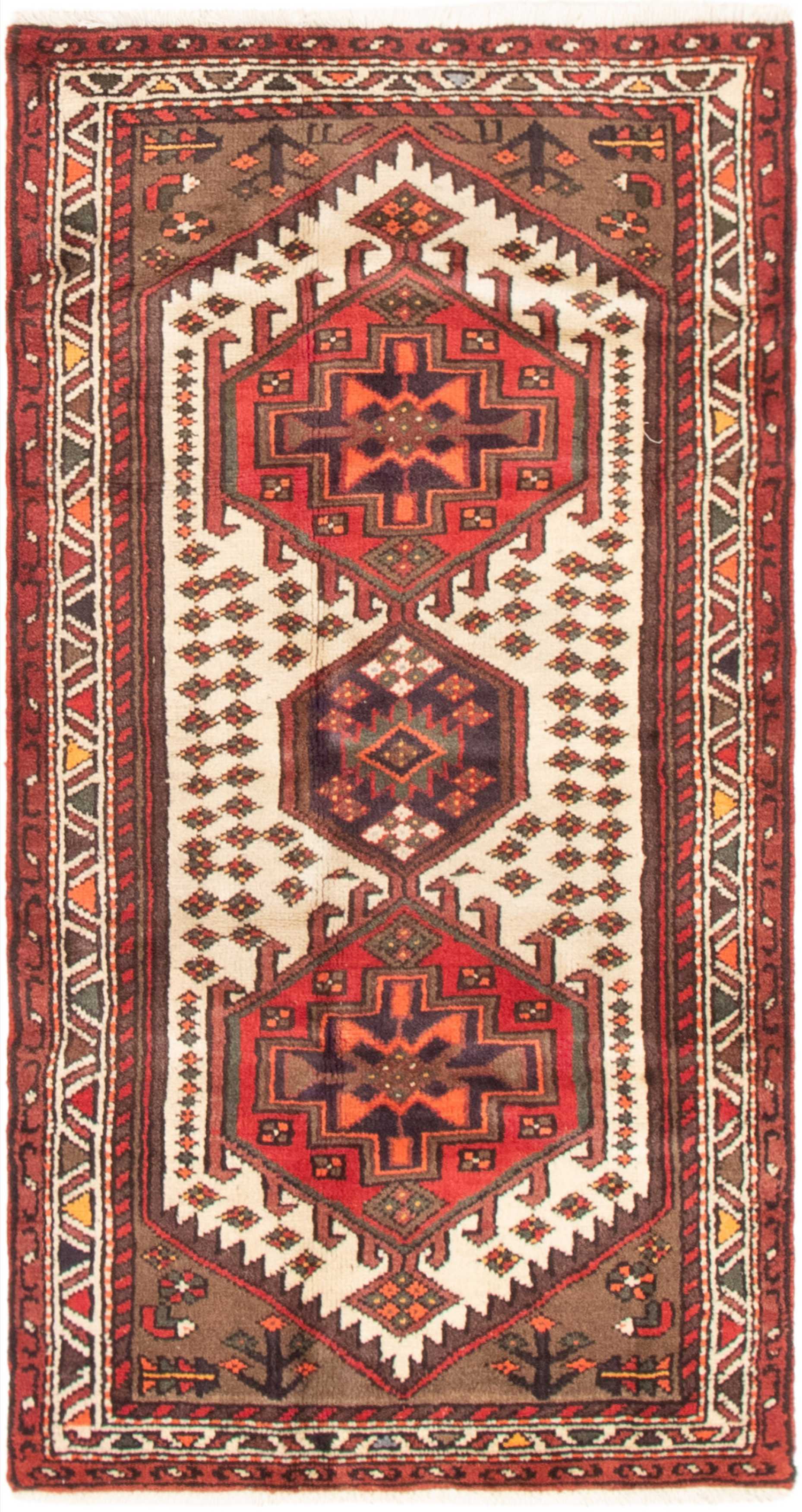 Persian Hamadan 2'10" x 5'4" Hand-knotted Wool Rug 