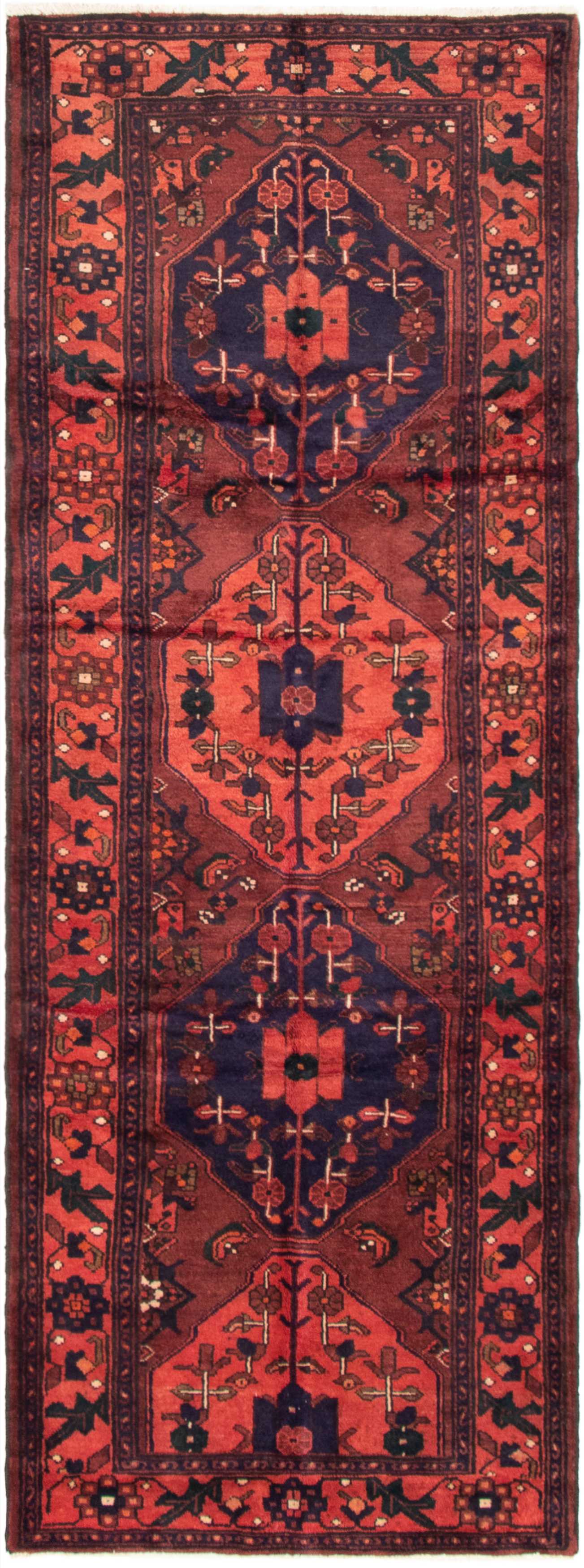 Persian Zanjan 3'7" x 9'6" Hand-knotted Wool Rug 