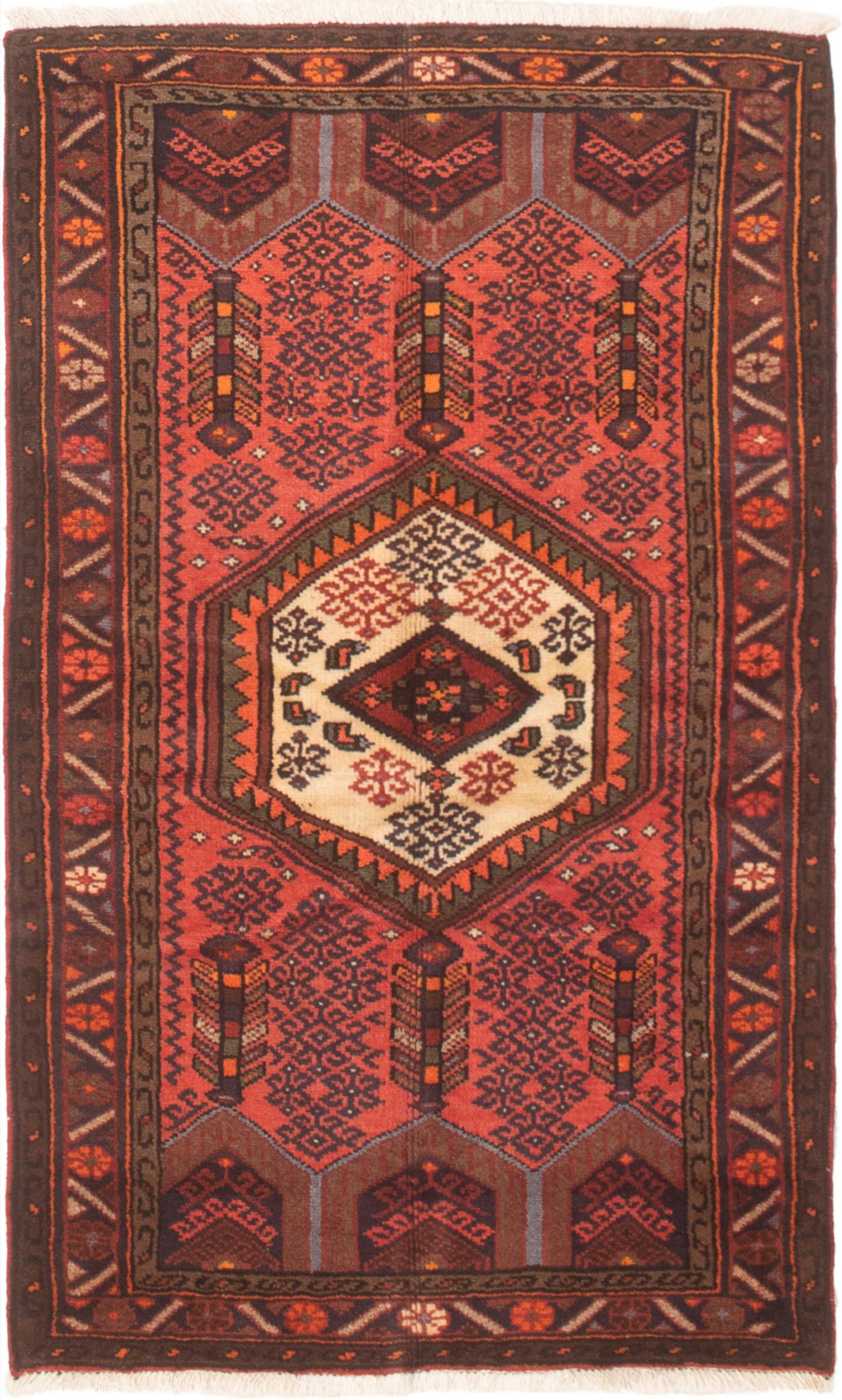 Persian Darjazin 3'4" x 5'6" Hand-knotted Wool Rug 
