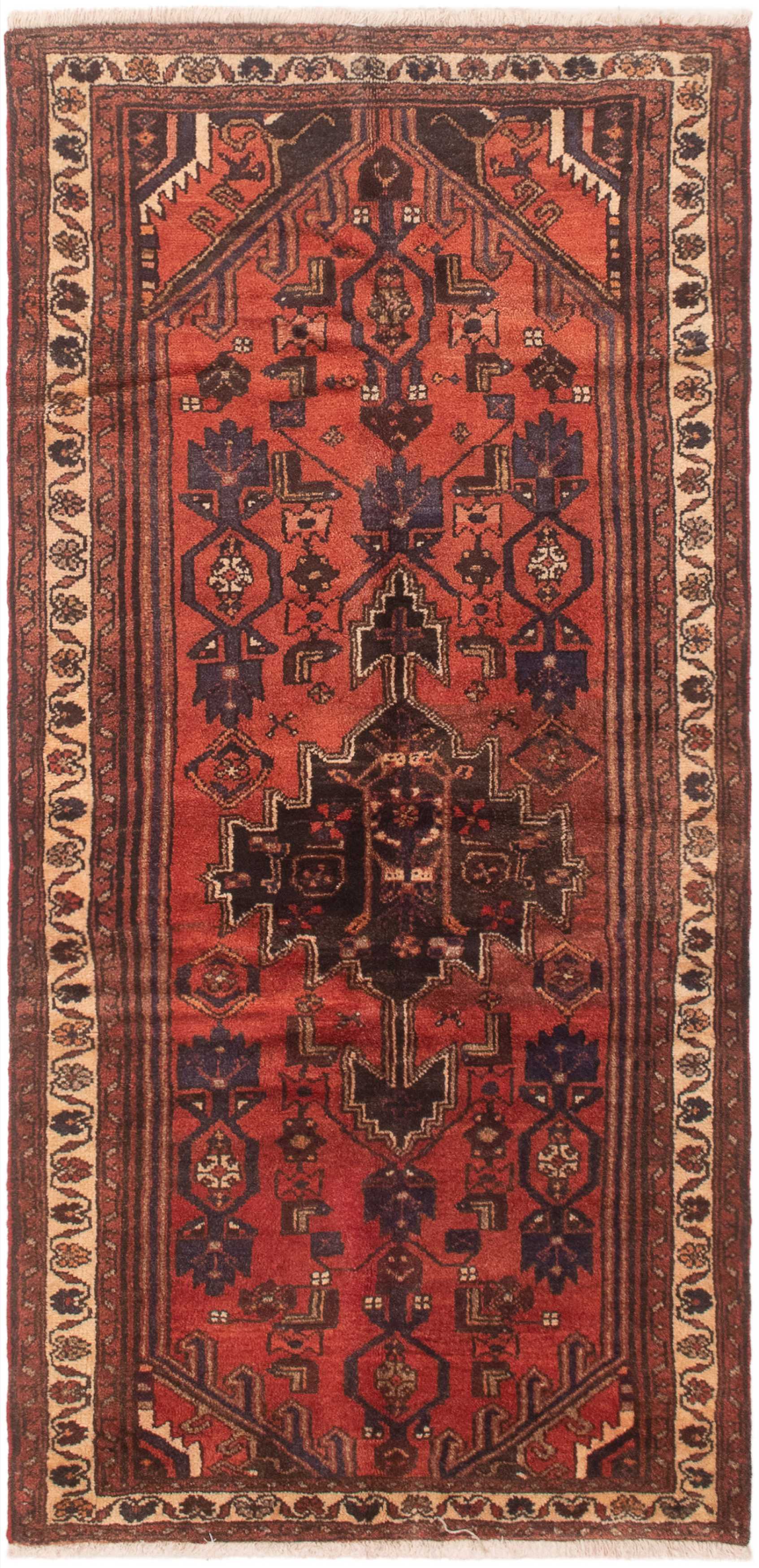 Persian Hamadan 3'5" x 7'1" Hand-knotted Wool Rug 