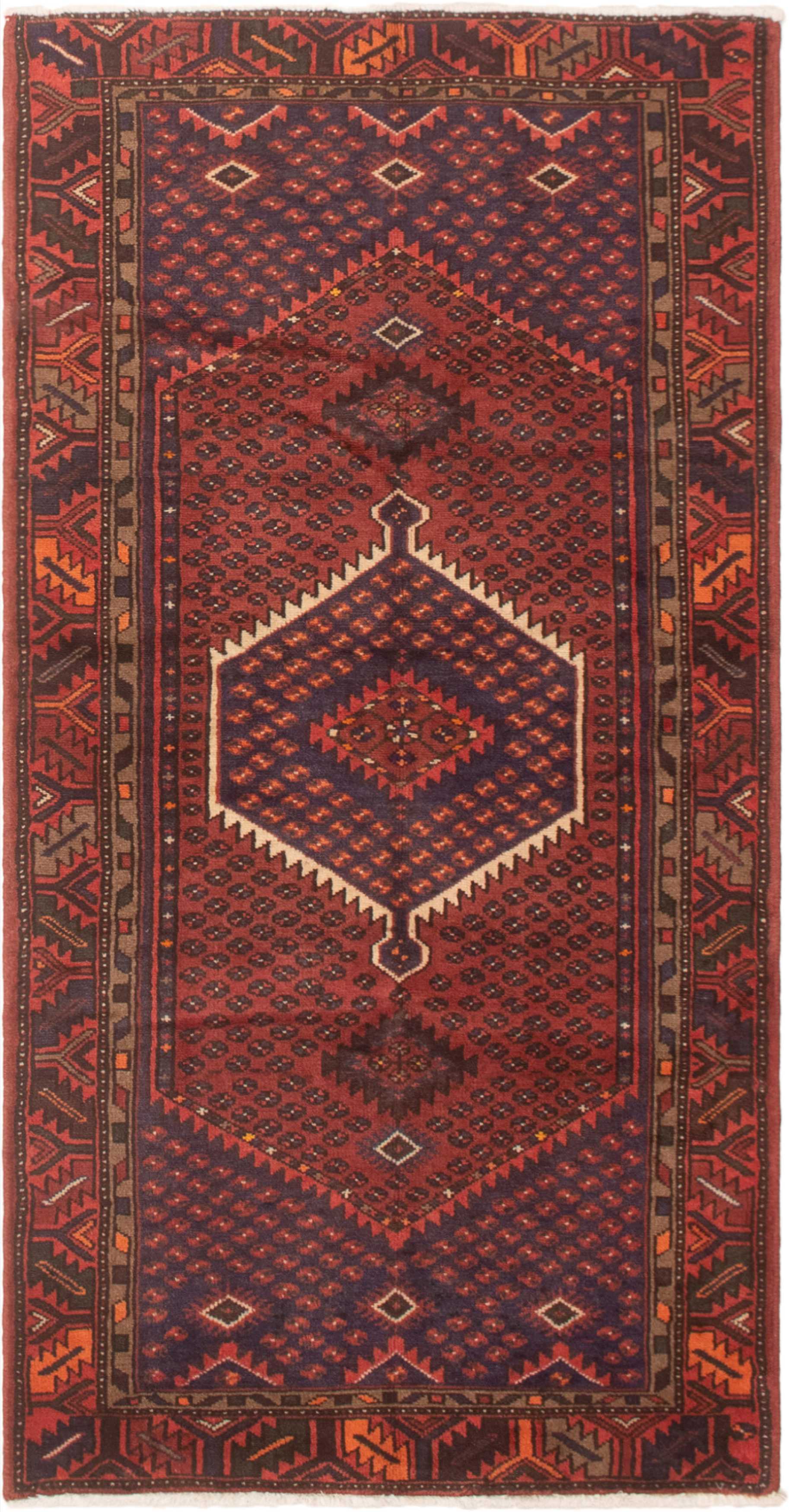 Tapis nahavand 3'6" x 6'9" en laine