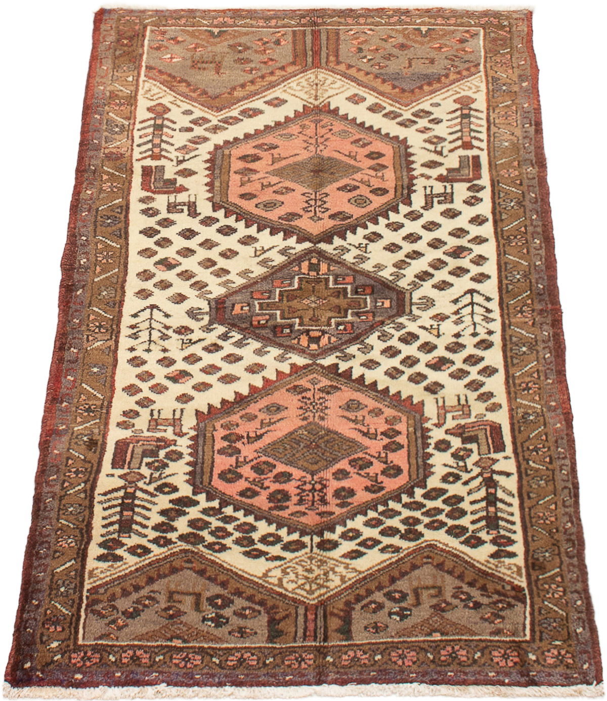Persian Darjazin 3'5" x 5'8" Hand-knotted Wool Rug 