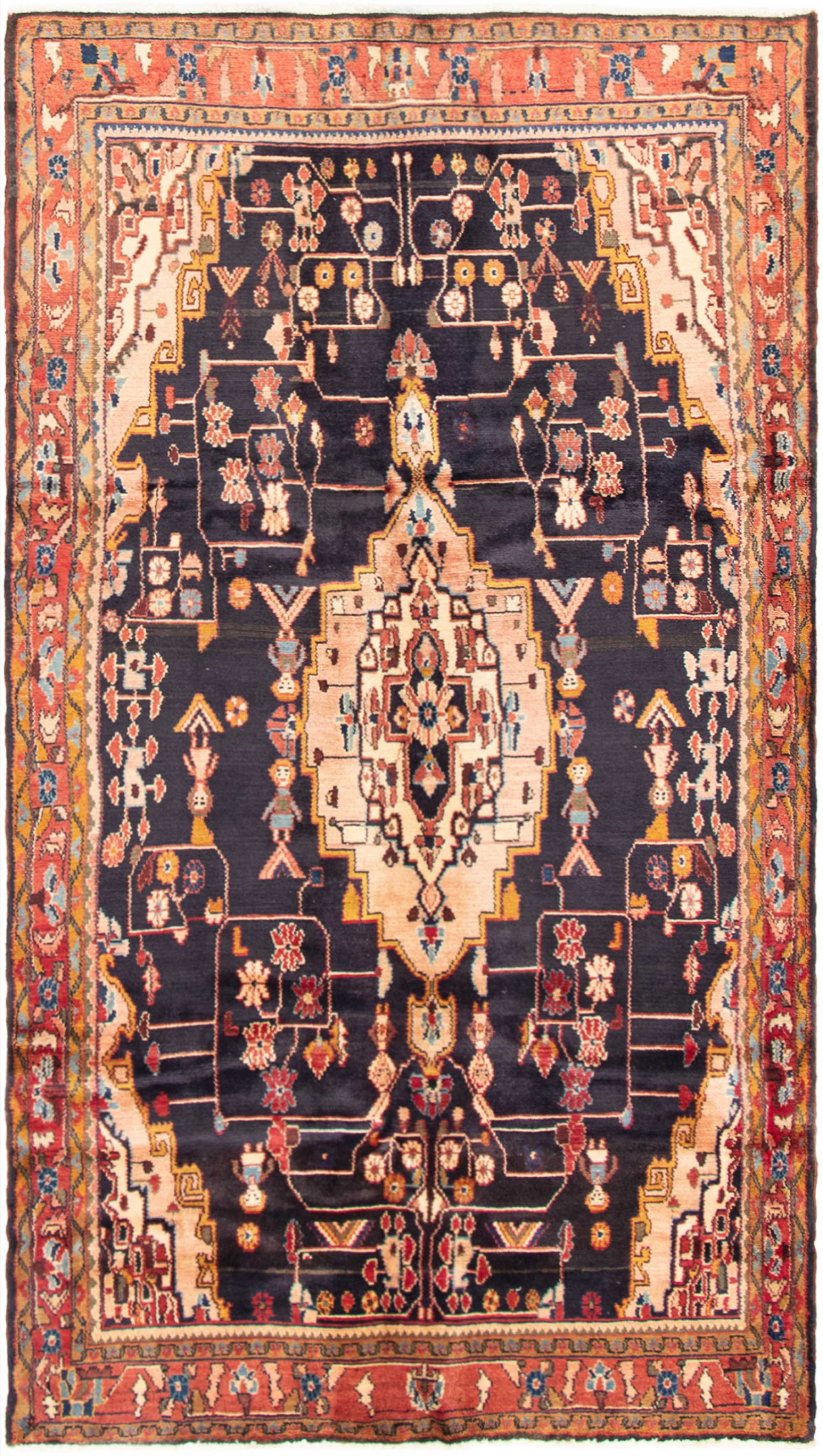 Tapis nahavand 5'4" x 9'5" en laine