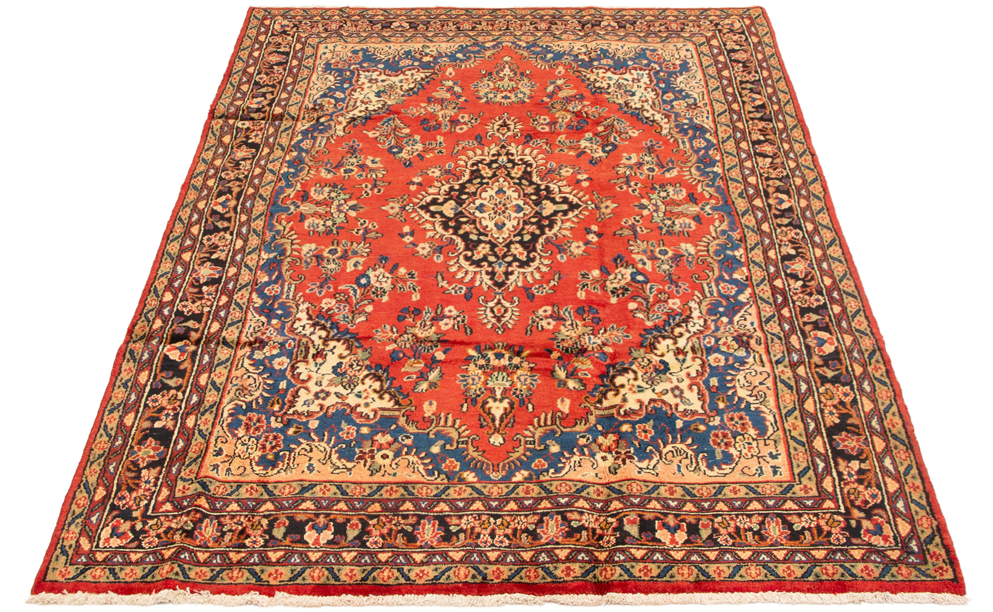 Persian Hamadan 6'10" x 10'4" Hand-knotted Wool Rug 