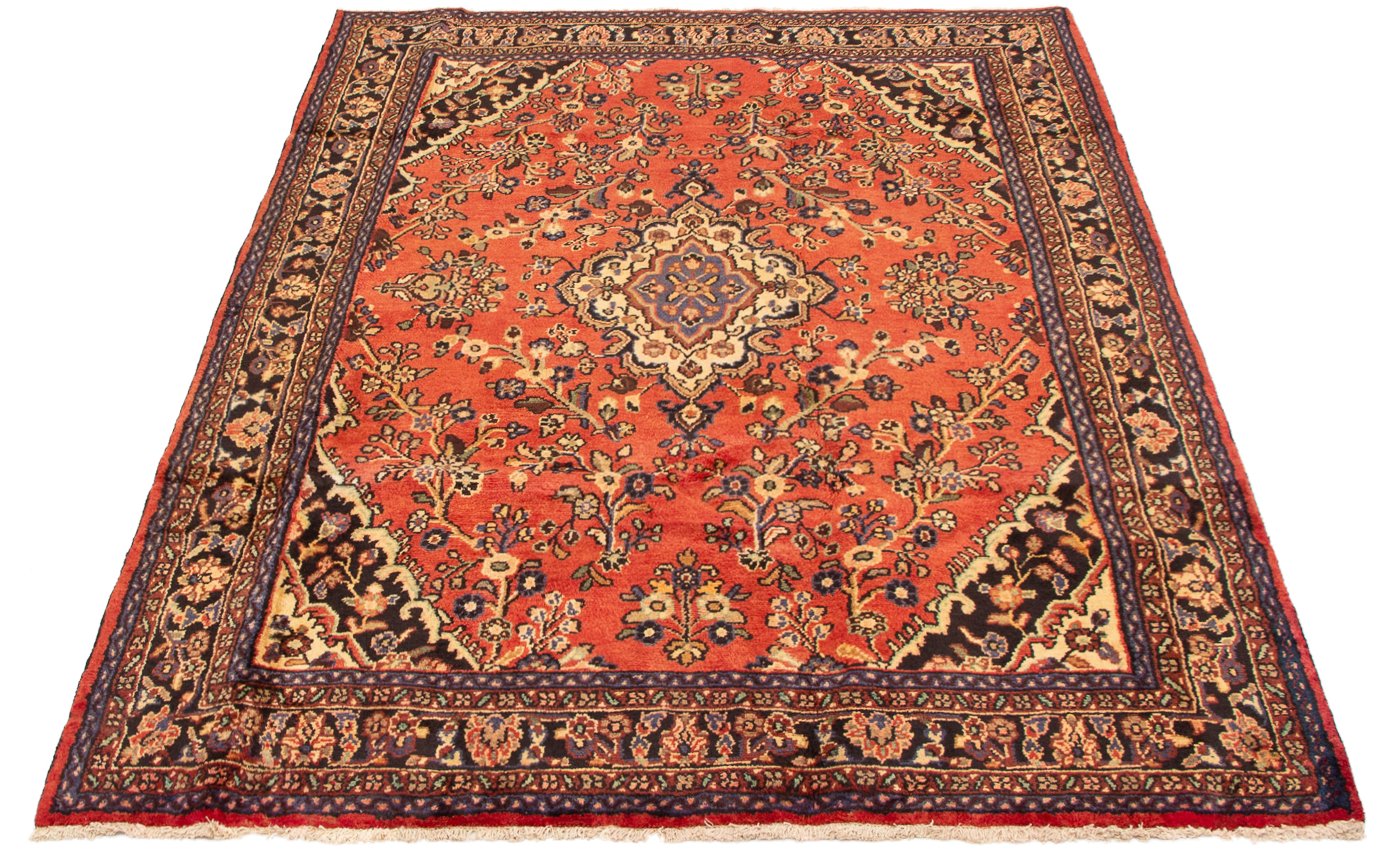 Persian Hamadan 6'9" x 9'10" Hand-knotted Wool Rug 