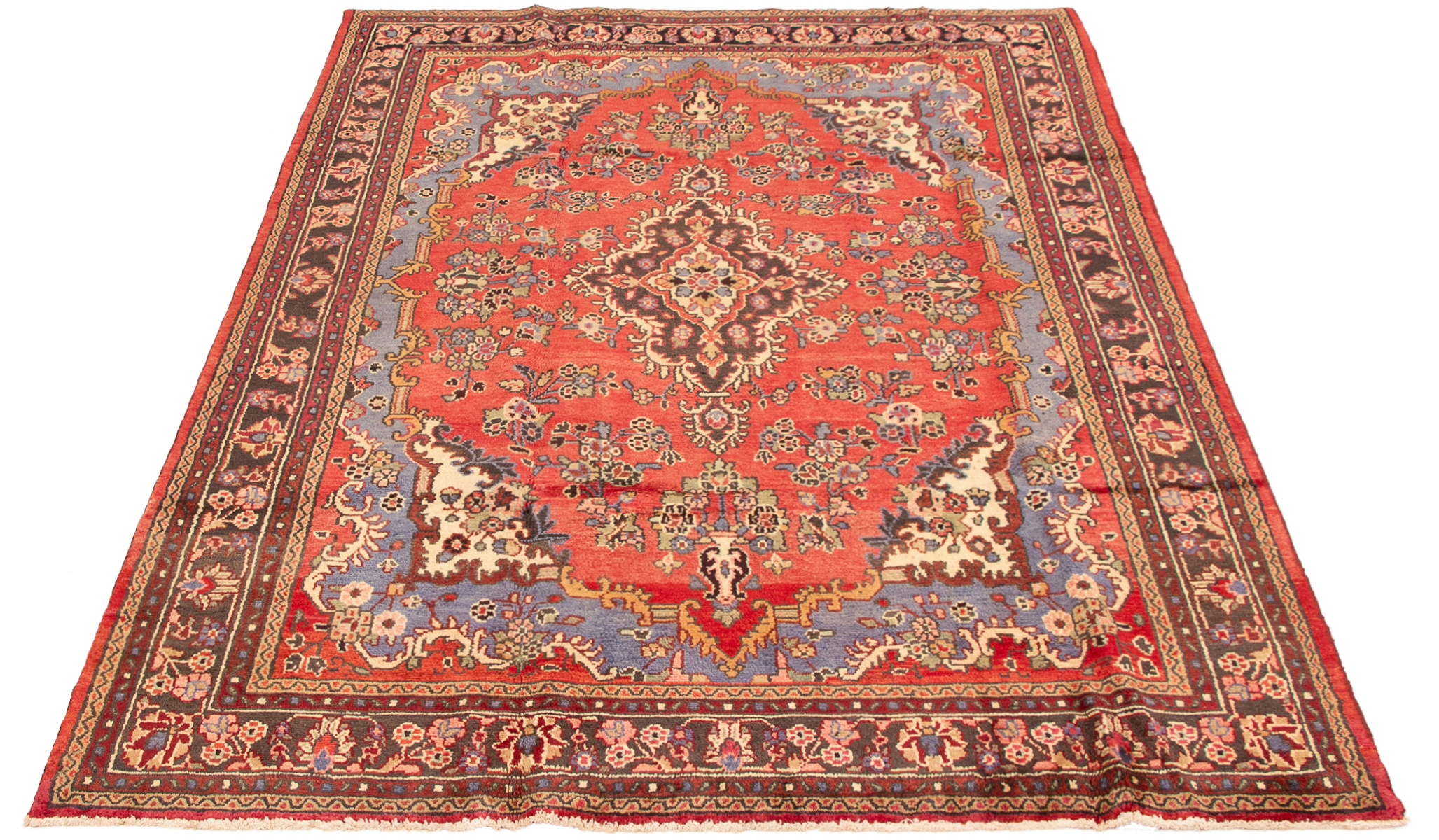 Persian Hamadan 7'0" x 10'3" Hand-knotted Wool Rug 