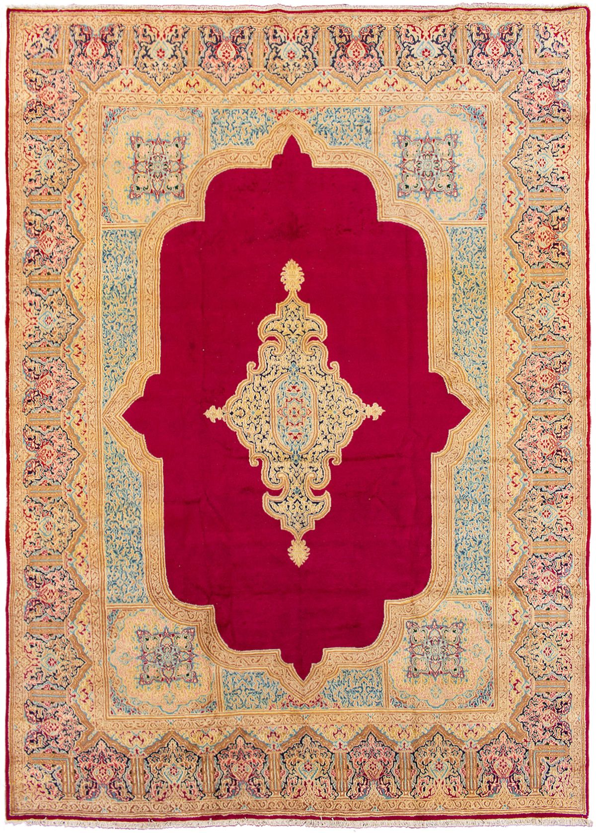 Tapis kerman 9'3" x 12'4" en laine