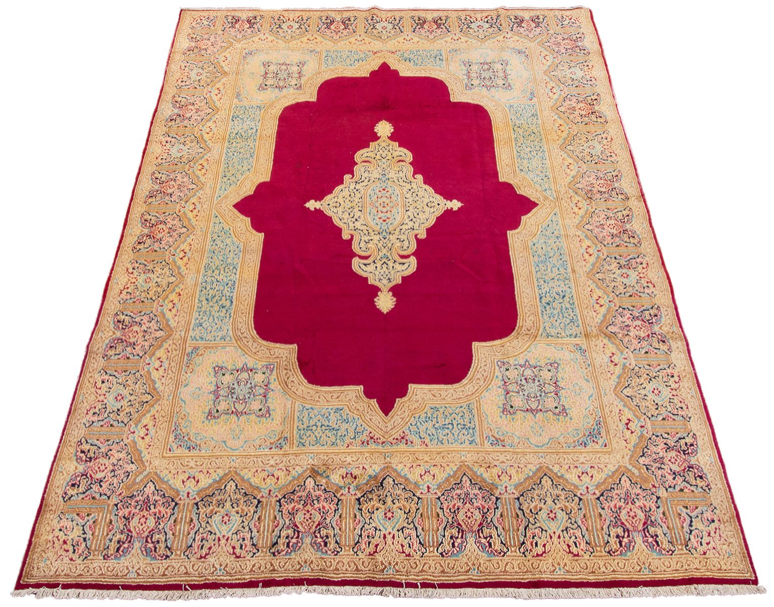 Tapis kerman 9'3" x 12'4" en laine