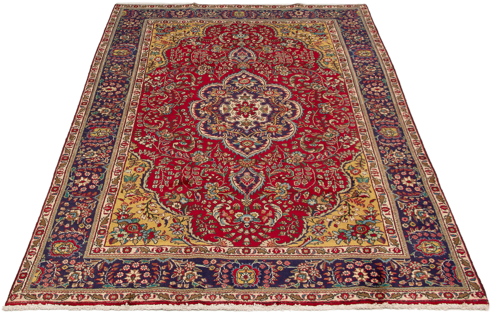 Persian Tabriz 6'9" x 9'11" Hand-knotted Wool Rug 