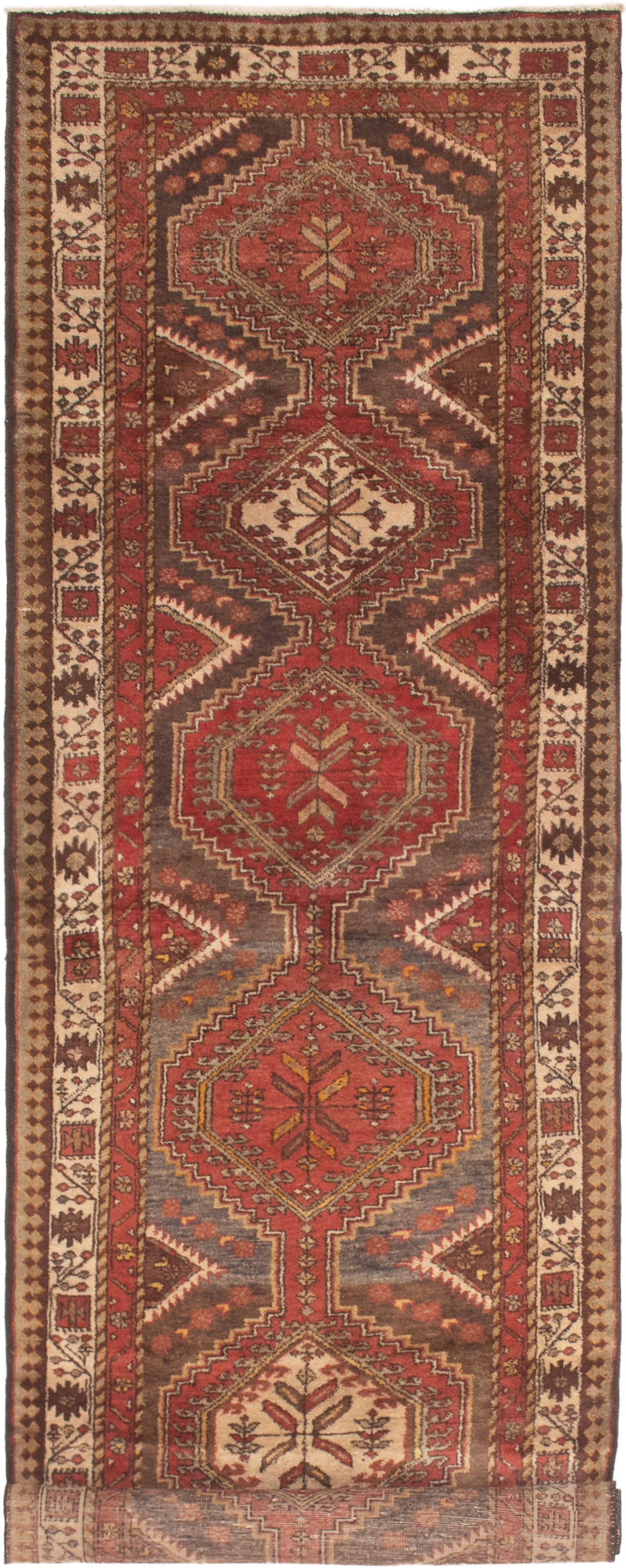 Persian Hamadan 3'4" x 11'8" Hand-knotted Wool Rug 